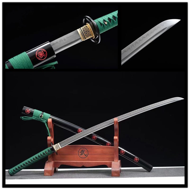 Katana Huolian T10 Clay Tempered Green Tsuka Ito 火蓮 | KatanaSwordArt Katana For Sale 2025
