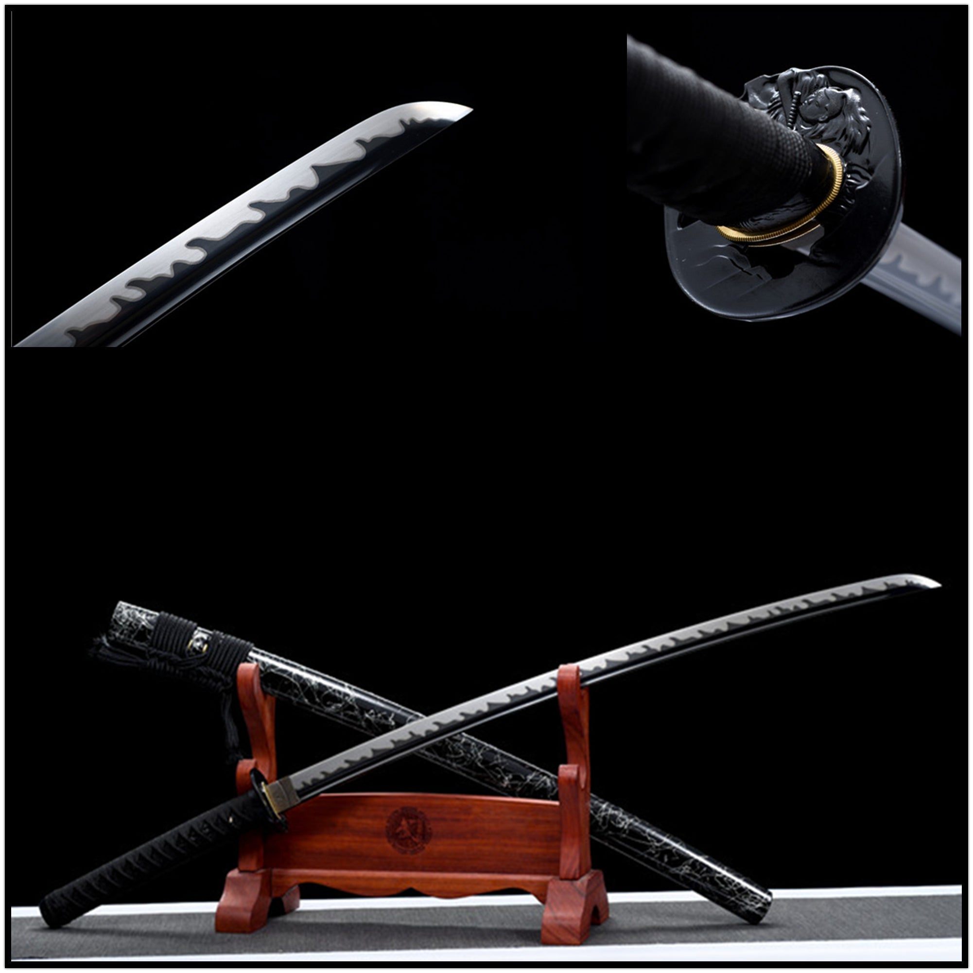 Katana LangRen Manganese Steel Black Blade 浪人 | KatanaSwordArt Katana For Sale