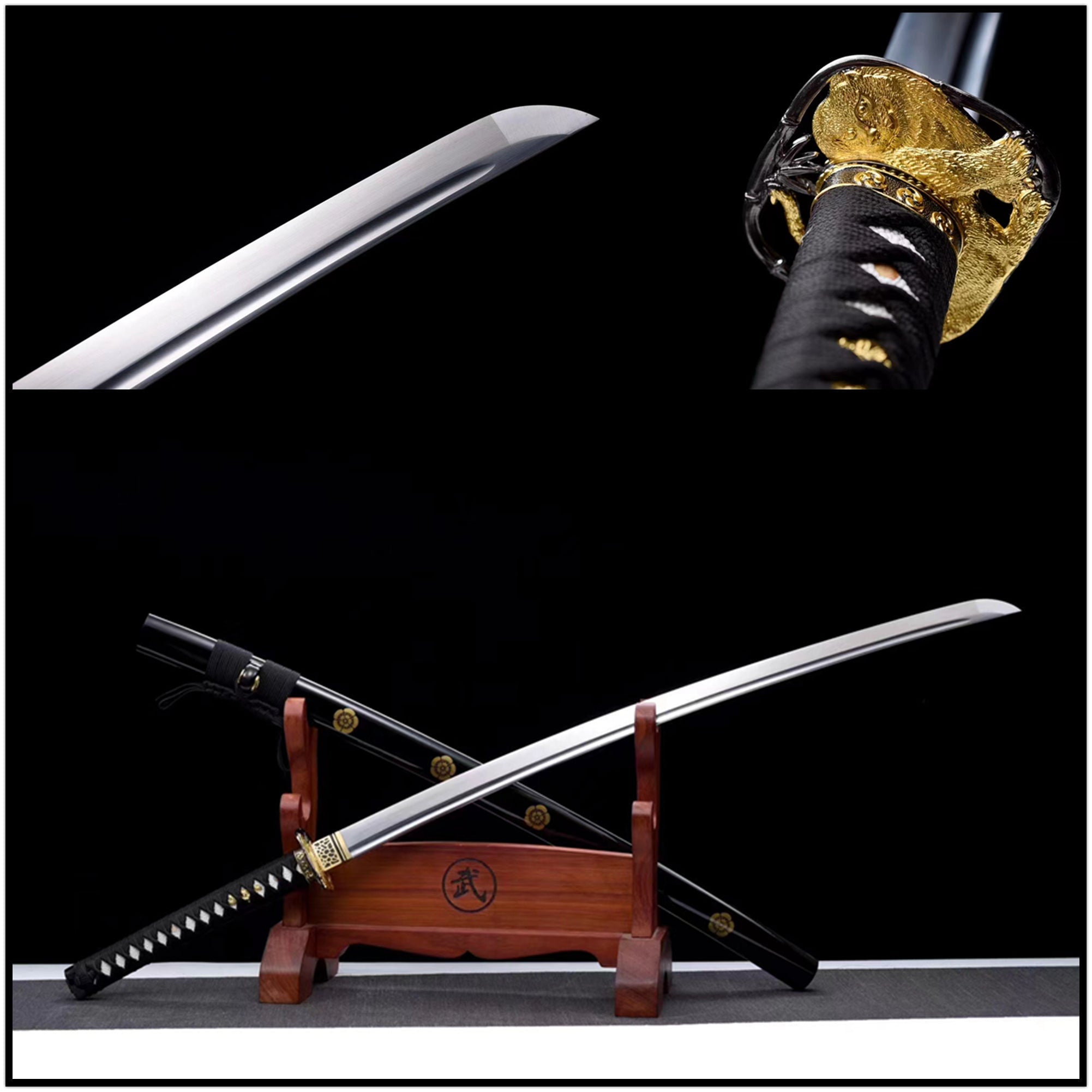 Katana Leopard Spring Steel Black Saya 金錢豹 | KatanaSwordArt Katana For Sale 2025