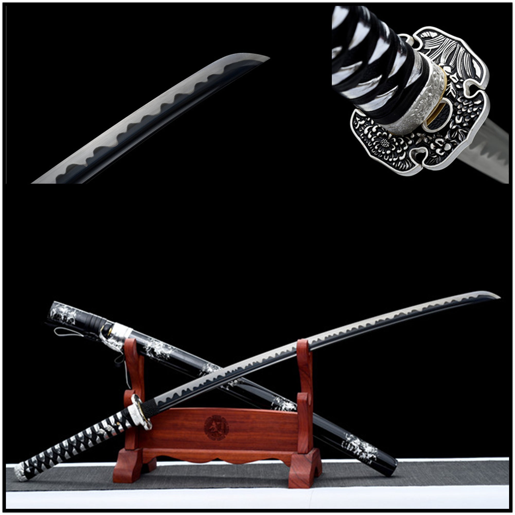 Katana LingHan Manganese Steel Black Blade 淩寒 | KatanaSwordArt Katana For Sale