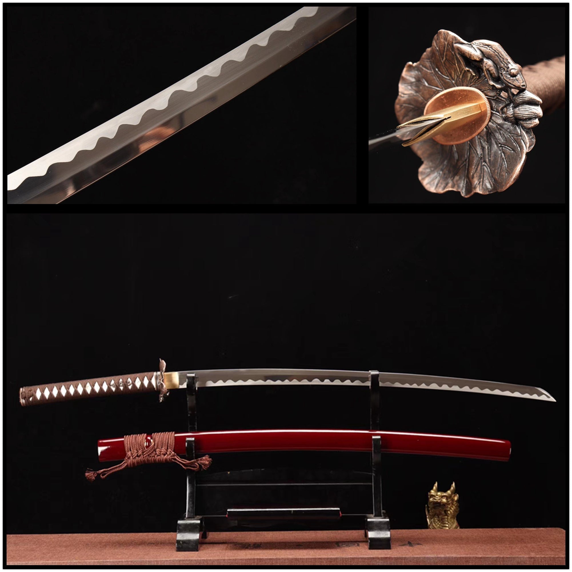 Katana Kenshin Reverse Blade Manganese Steel Red Saya 逆刃 | KatanaSwordArt Katana For Sale 2025