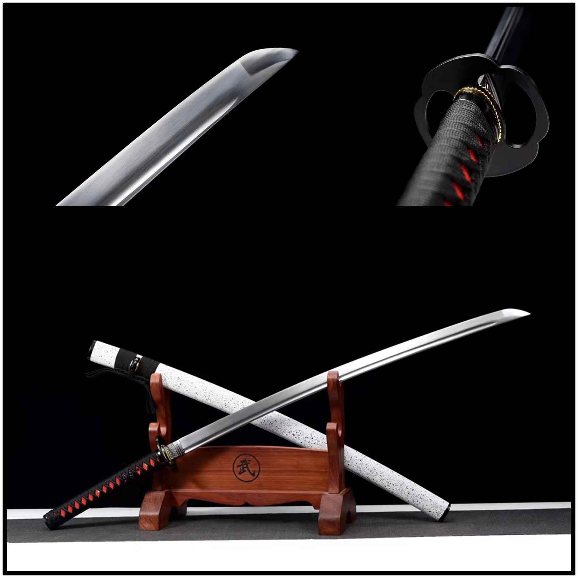 Katana MoYu Medium Carbon Steel White Saya 魔域 | KatanaSwordArt Katana For Sale