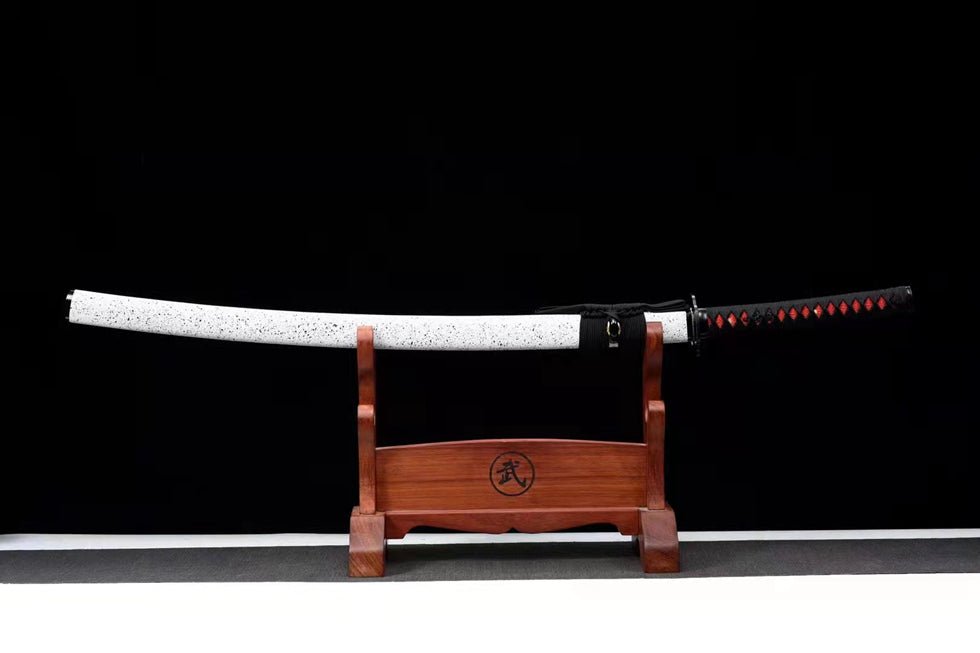 Katana MoYu Medium Carbon Steel White Saya 魔域 | KatanaSwordArt Katana For Sale