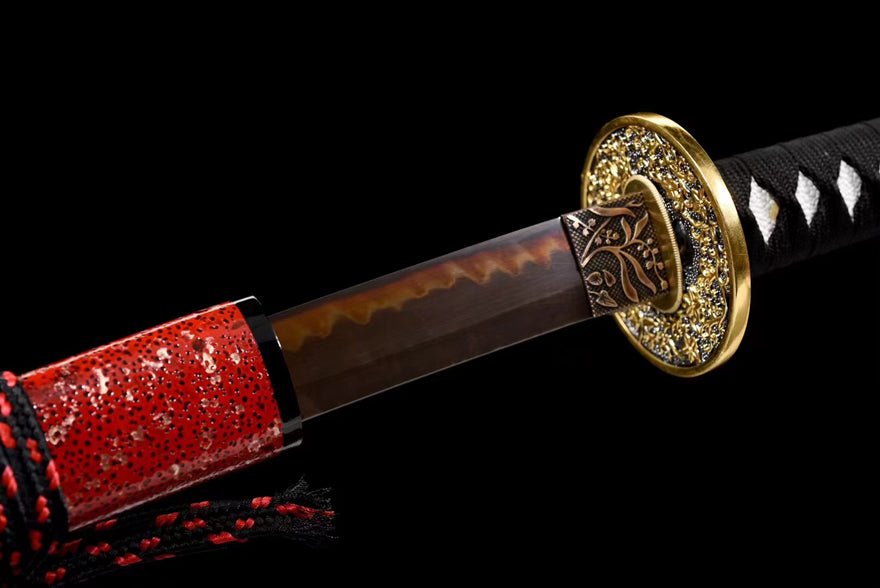 Katana Pinkish Glow T10 Clay Tempered Red Blade 紅霞 | KatanaSwordArt Katana For Sale 2025
