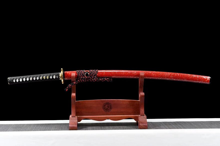 Katana Pinkish Glow T10 Clay Tempered Red Blade 紅霞 | KatanaSwordArt Katana For Sale 2025