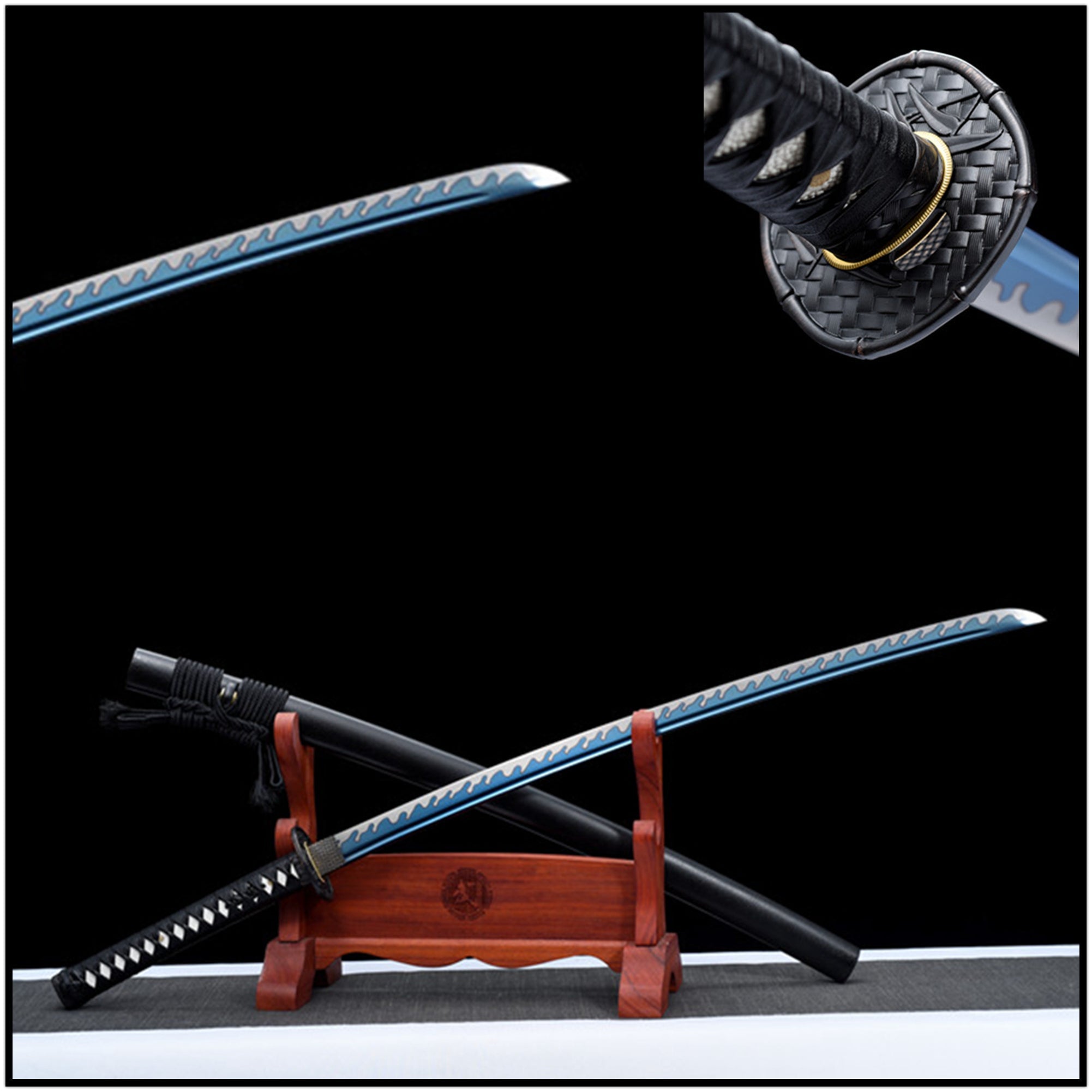 Katana Plover Manganese Steel Blue Blade 千鳥 | KatanaSwordArt Katana For Sale