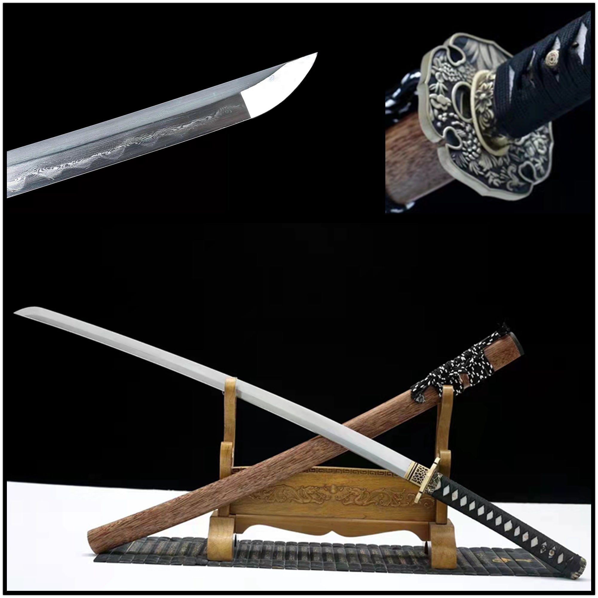 Katana Qigan Damascus Folded Clay Tempered 戚幹 | KatanaSwordArt Katana For Sale 2025