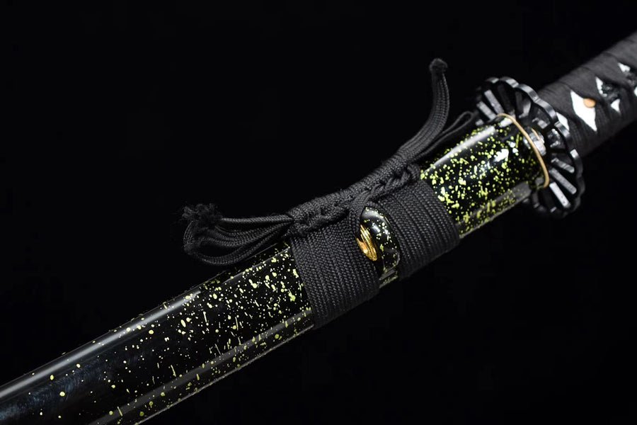 Katana Qingteng T10 Clay Tempered Black Saya 青藤 | KatanaSwordArt Katana For Sale