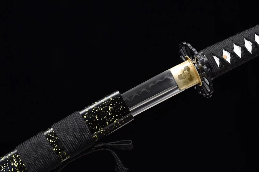 Katana Qingteng T10 Clay Tempered Black Saya 青藤 | KatanaSwordArt Katana For Sale