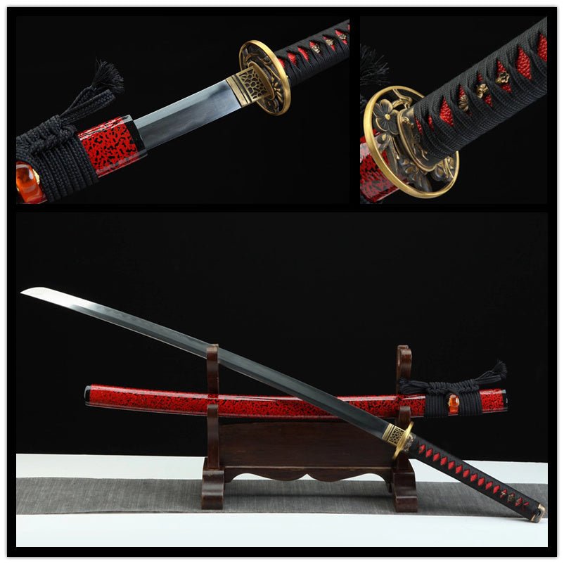 Katana Red Plum Damascus Steel Clay Tempered 梅贊 | KatanaSwordArt Katana For Sale