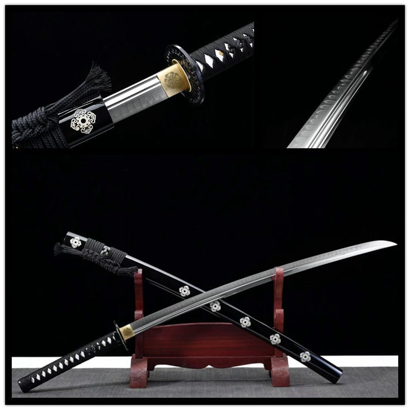 Katana Shuixinzi T10 Clay Tempered Black Saya 水心子 | KatanaSwordArt Katana For Sale