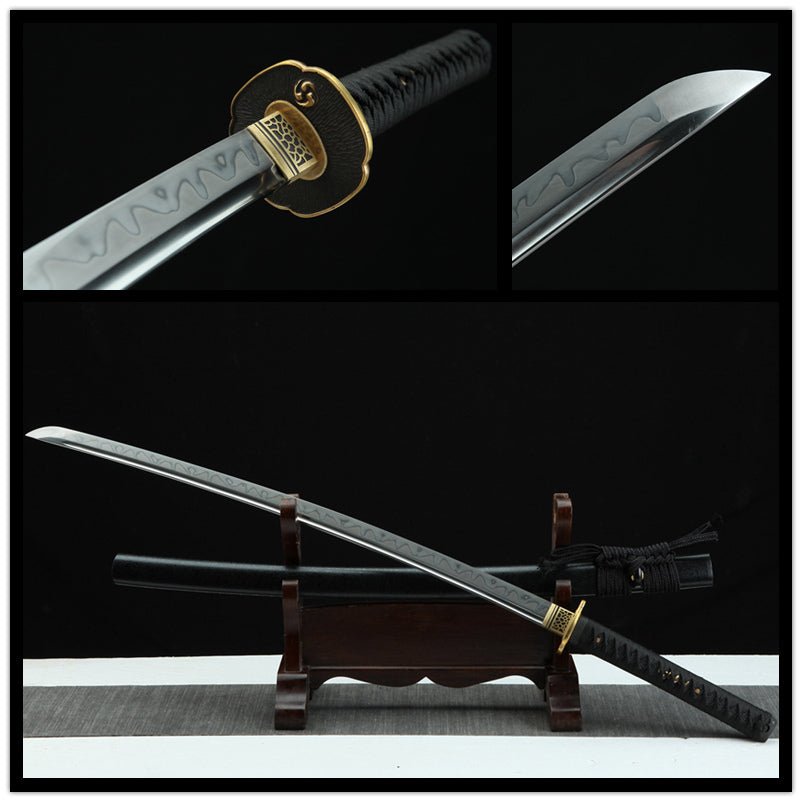 Katana Shuye T10 Clay Tempered Black Saya 樹葉 | KatanaSwordArt Katana For Sale