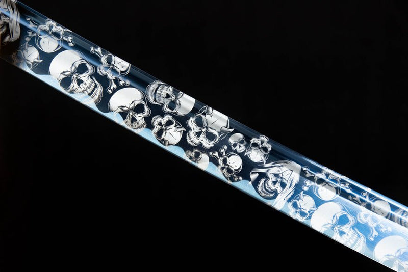 Katana Skeleton Manganese Steel Blue Blade 封魔 For Sale | KatanaSwordArt Japanese Katana