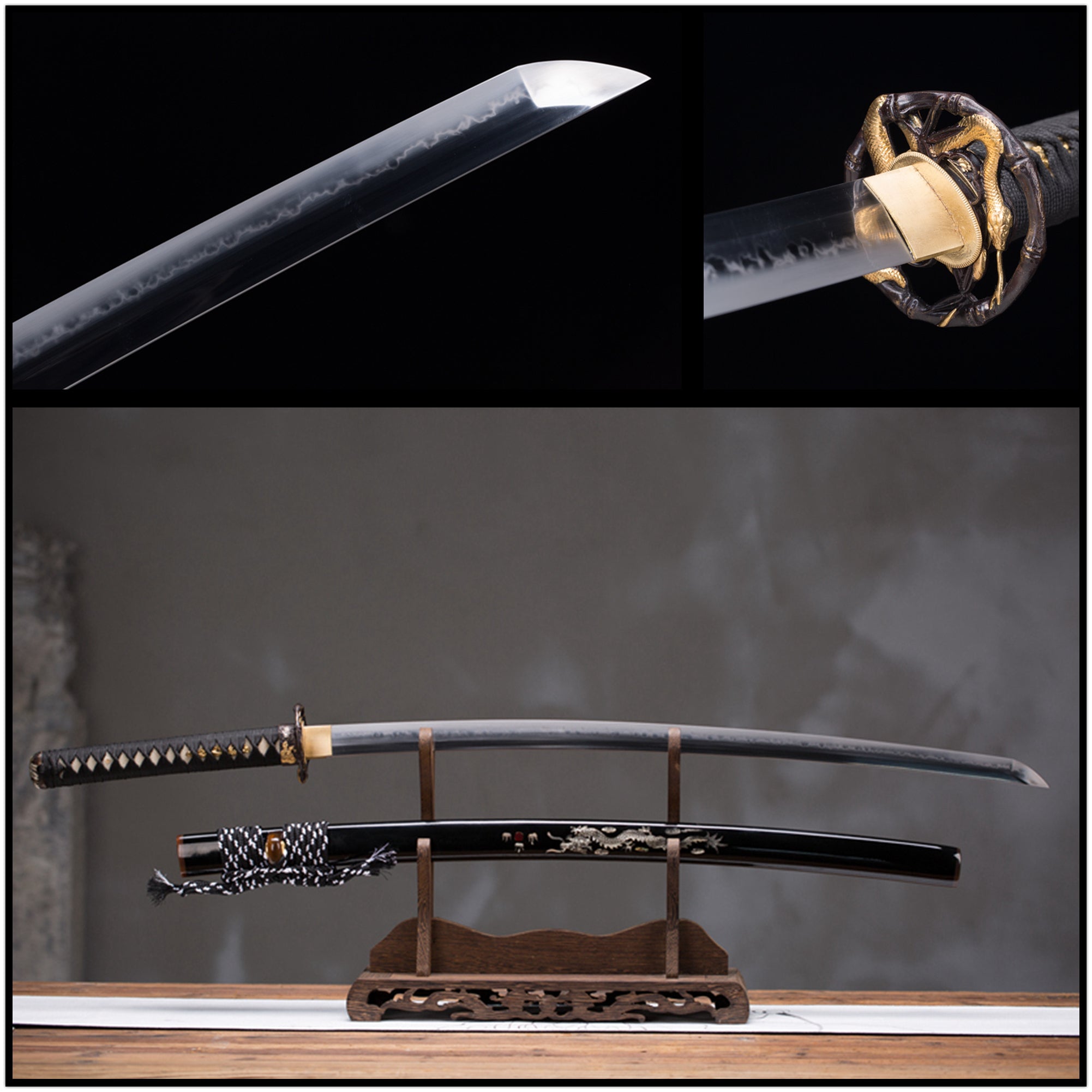Katana Snake Bones T10 Clay Tempered Shell Inlay 村正 | KatanaSwordArt Katana For Sale 2025