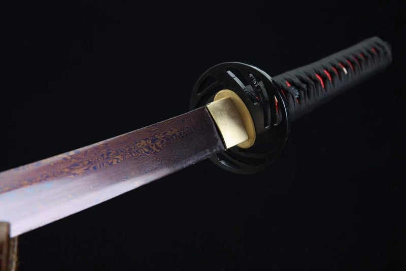 Katana Sugimoto Damascus Folded Steel Purple Blade 杉本 For Sale | KatanaSwordArt Japanese Katana