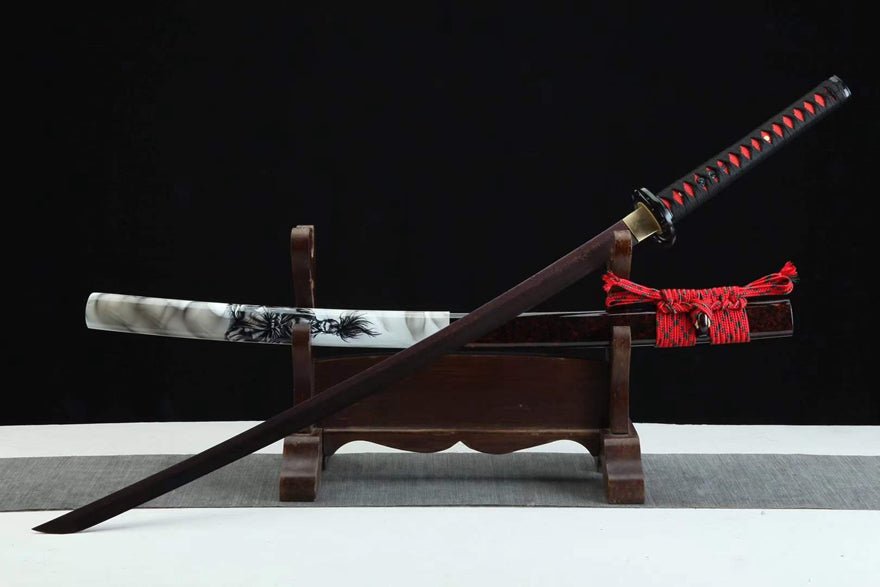 Katana Sugimoto Damascus Folded Steel Purple Blade 杉本 | KatanaSwordArt Katana For Sale 2025