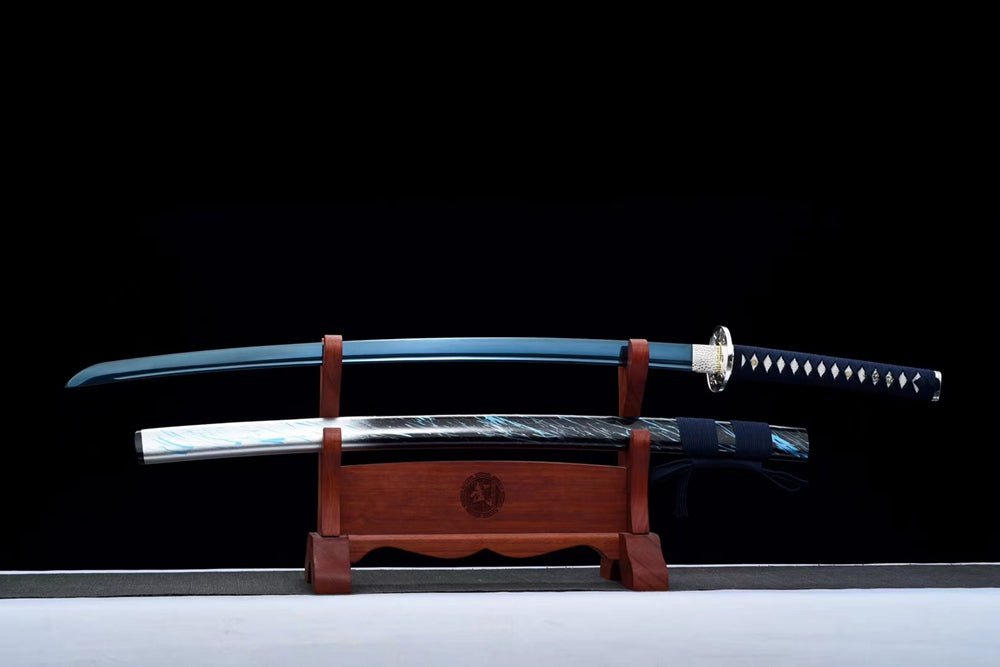 Katana TianYue Spring Steel Blue Blade 天月 | KatanaSwordArt Katana For Sale