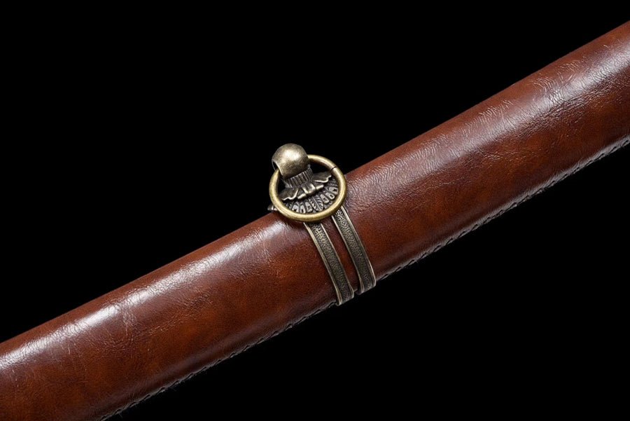 Katana Type 98 WW2 Spring Steel Brown Leather Saya 戰刀 | KatanaSwordArt Katana For Sale