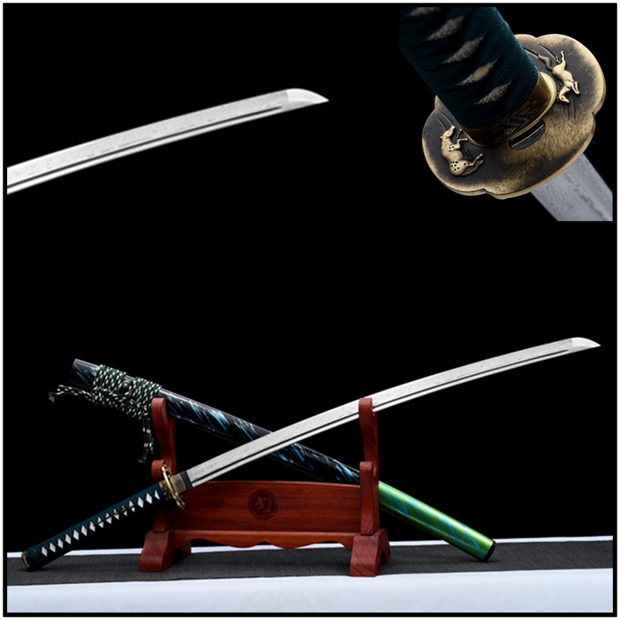 Katana Vault of Heaven Damascus Folded Steel Blue Saya 天穹 | KatanaSwordArt Katana For Sale 2025