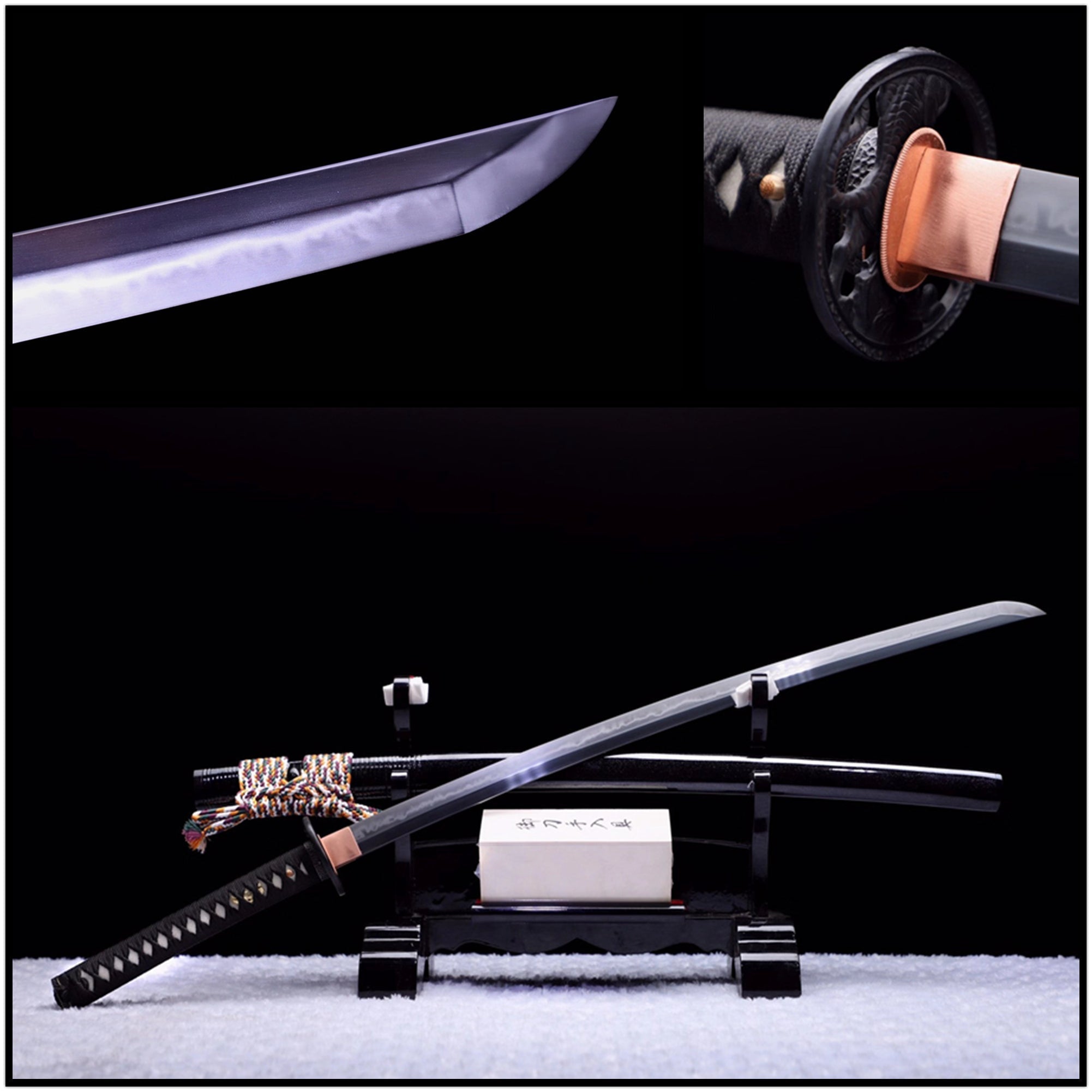 Katana Weihu Carbon Clay Tempered Steel Black Saya 威虎 | KatanaSwordArt Katana For Sale 2025