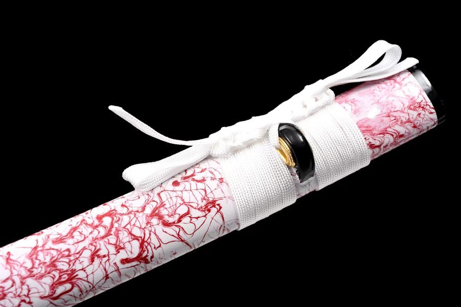 Katana Yingluo Damascus Folded Sakura 瓔珞 | KatanaSwordArt Katana For Sale