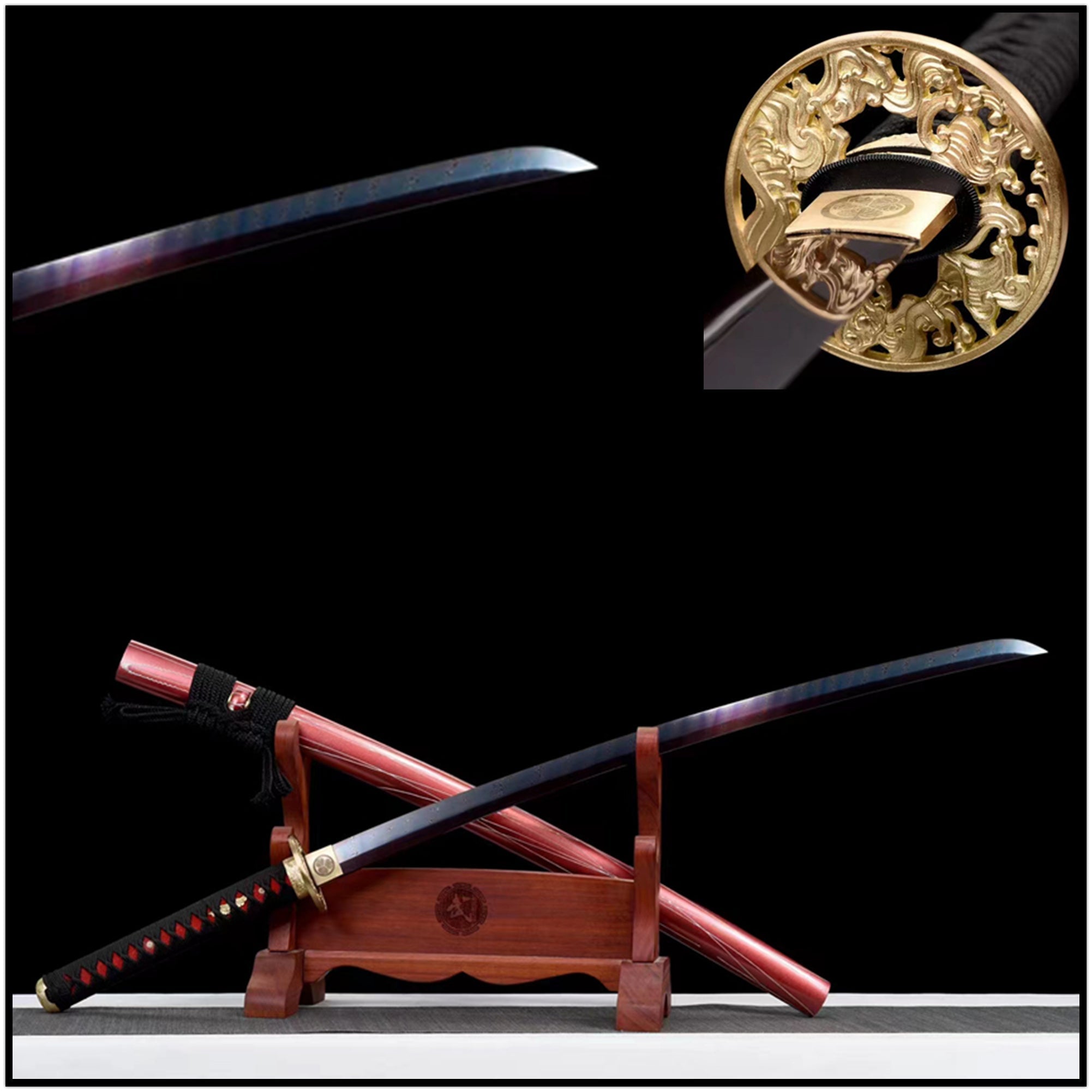 Katana Yongjie Damascus Folded Blue Blade 永劫 | KatanaSwordArt Katana For Sale 2025