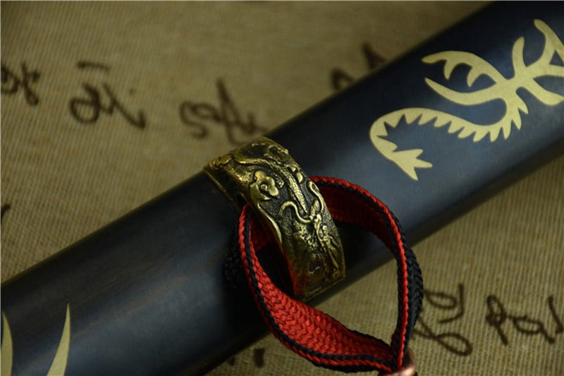 Katana Zhanshen Damascus Folded Dragon Totem 戰神 For Sale | KatanaSwordArt Japanese Katana