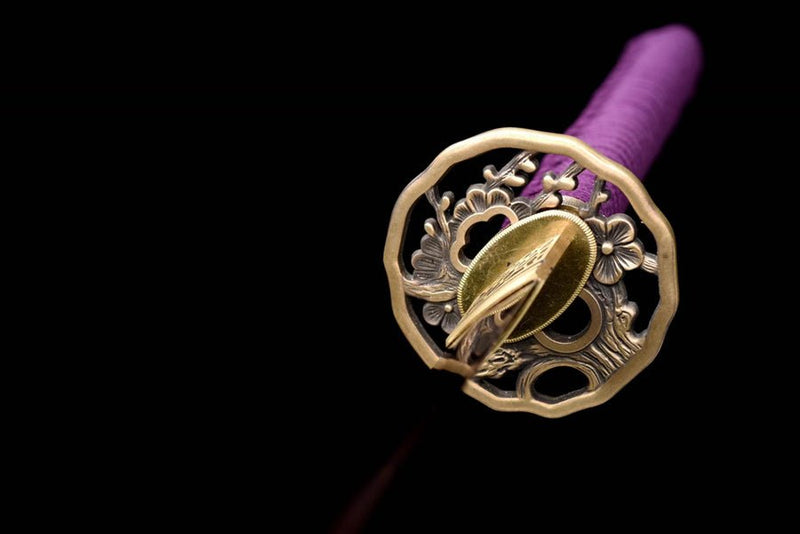 Katana Ziyan Damascus Folded Purple Blade 紫嫣 For Sale | KatanaSwordArt Japanese Katana
