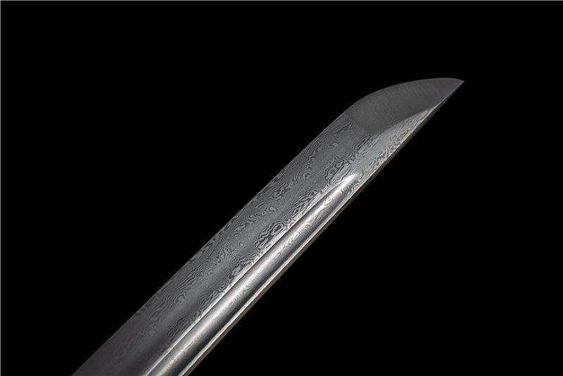 Straight Katana Guique Damascus Folded Blade 貴鵲 For Sale | KatanaSwordArt Japanese Katana