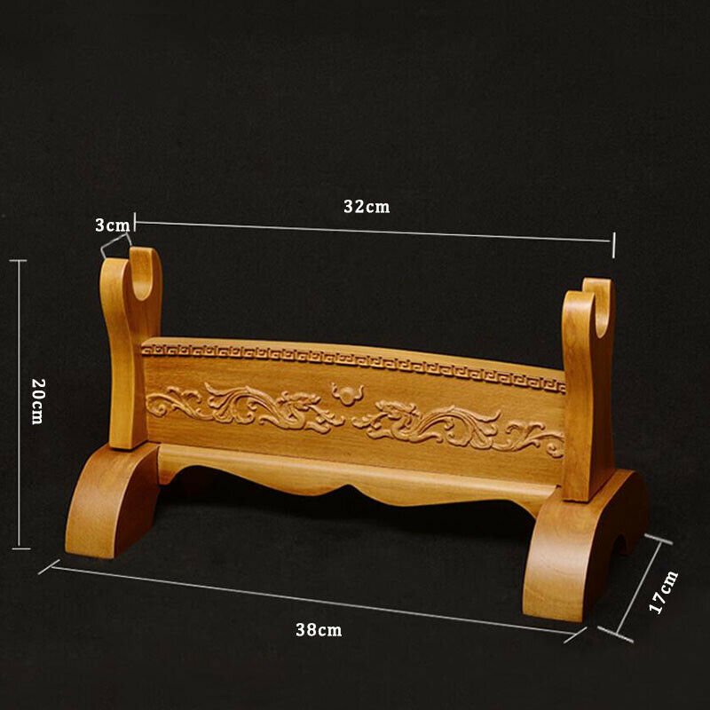 Sword Stand Double Dragon Carving Theme 1 - Layer Rack Base | KatanaSwordArt Sword Stand For Sale 2025