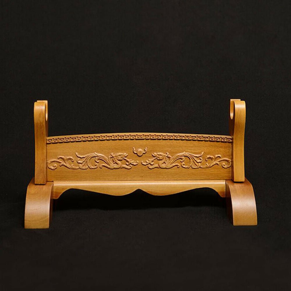 Sword Stand Double Dragon Carving Theme 1 - Layer Rack Base | KatanaSwordArt Sword Stand For Sale 2025