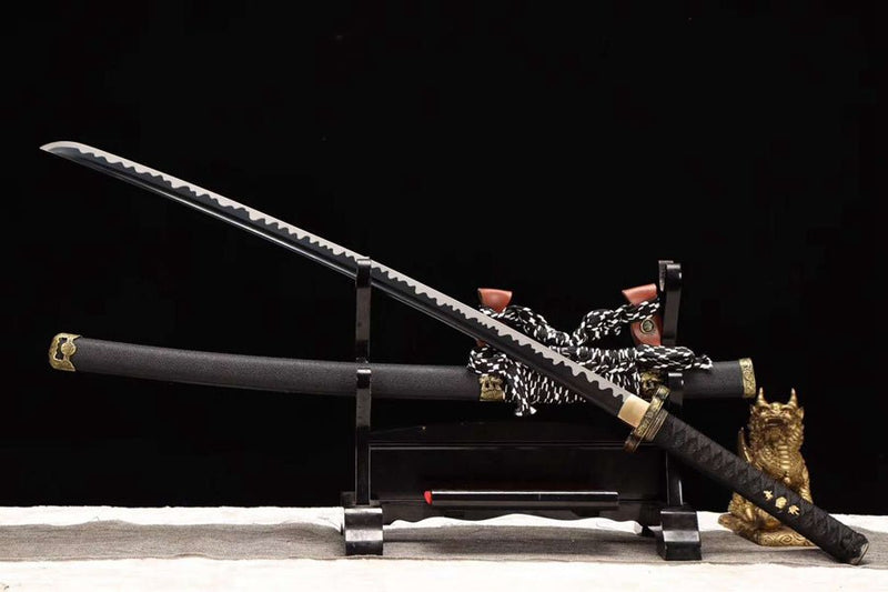 Tachi Sword Kuangshi High Manganese Black 傲獅 For Sale | KatanaSwordArt Japanese Katana