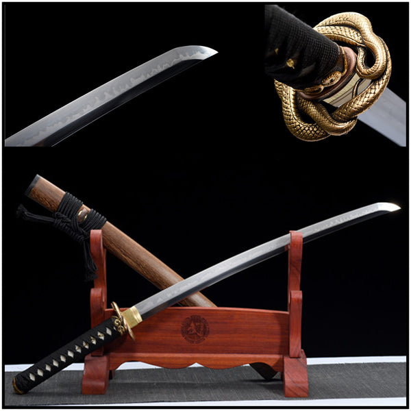 Wakizashi Sword Golden Python T10 Clay Tempered Steel 金蟒 For Sale | KatanaSwordArt Japanese Katana