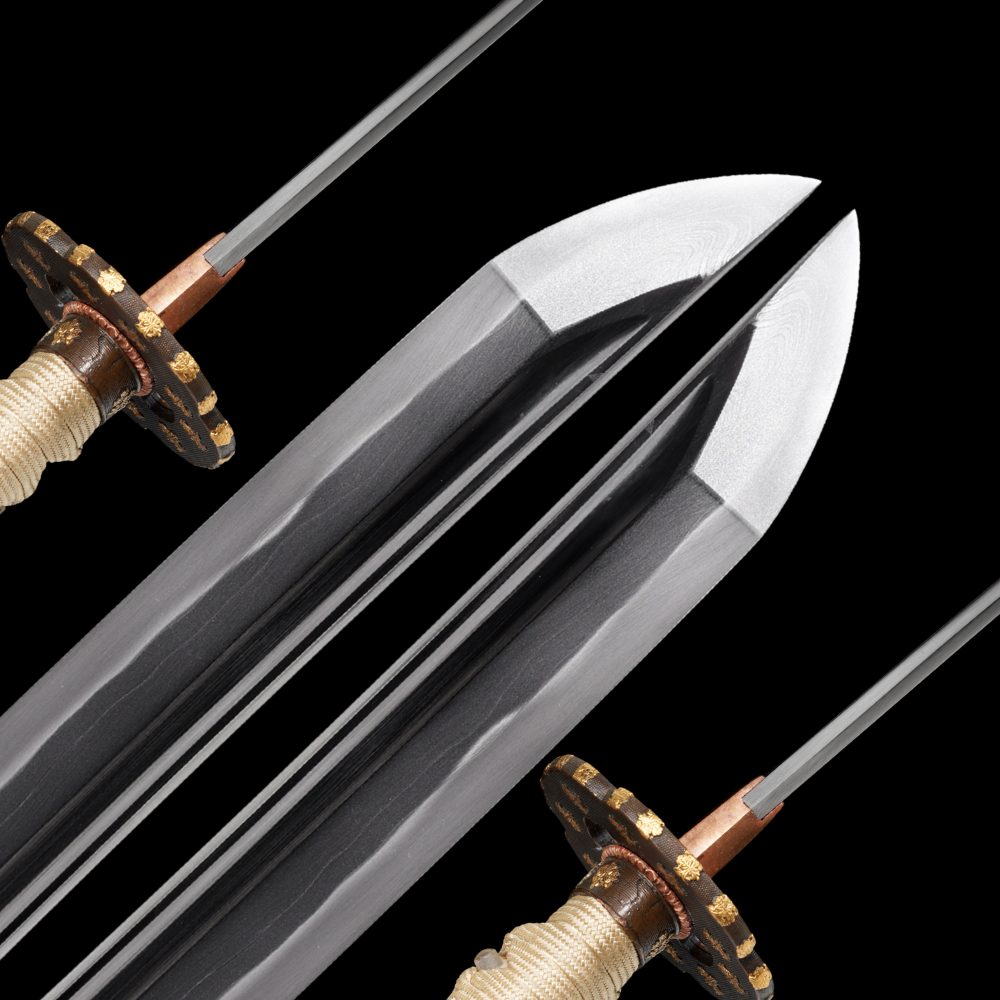 Collectible Hand Forged Custom Katana with Hadori Style Polish Blade