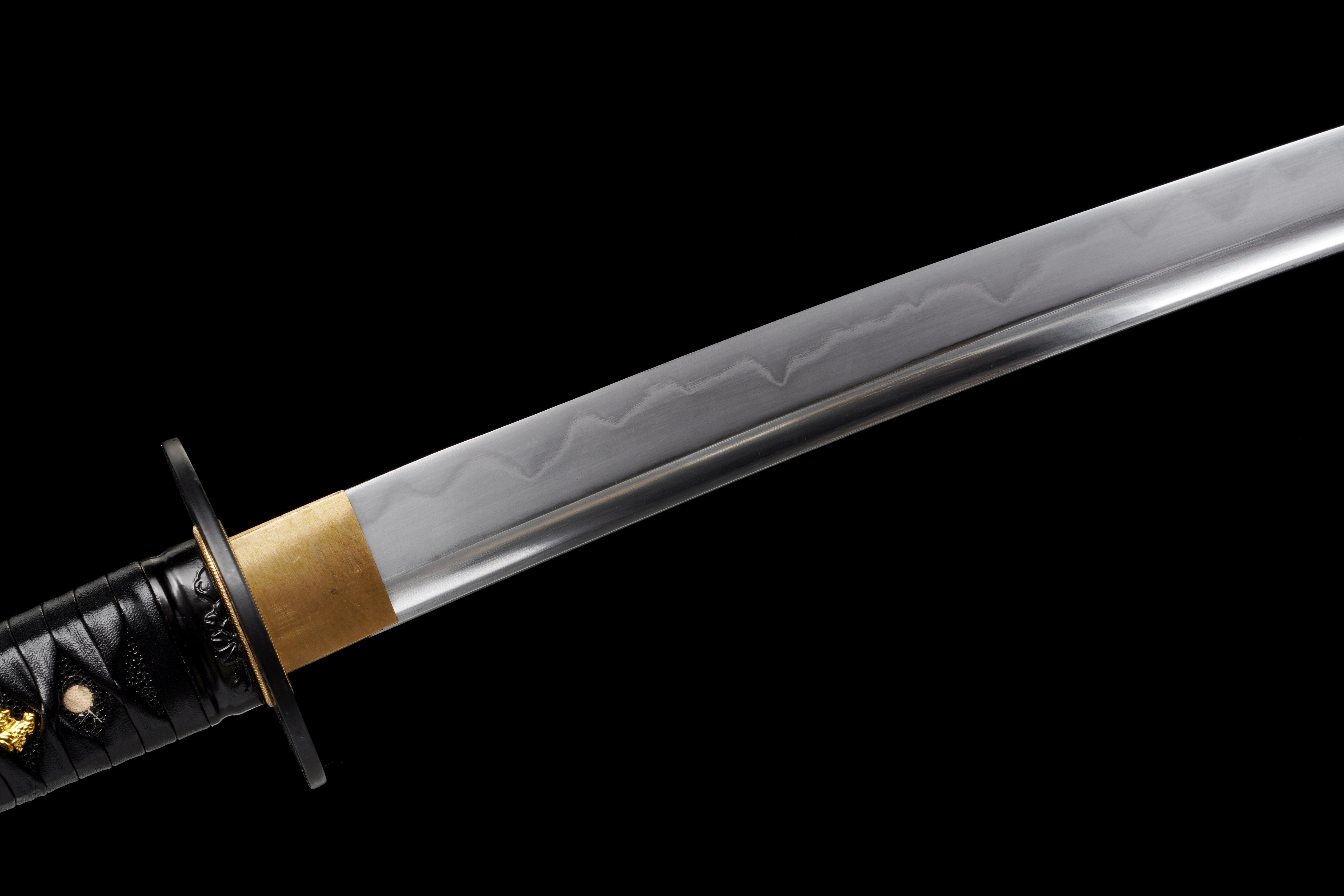 Katana Shadow Veil T10 Clay Tempered Blade with Black Lacquer Saya 影紗