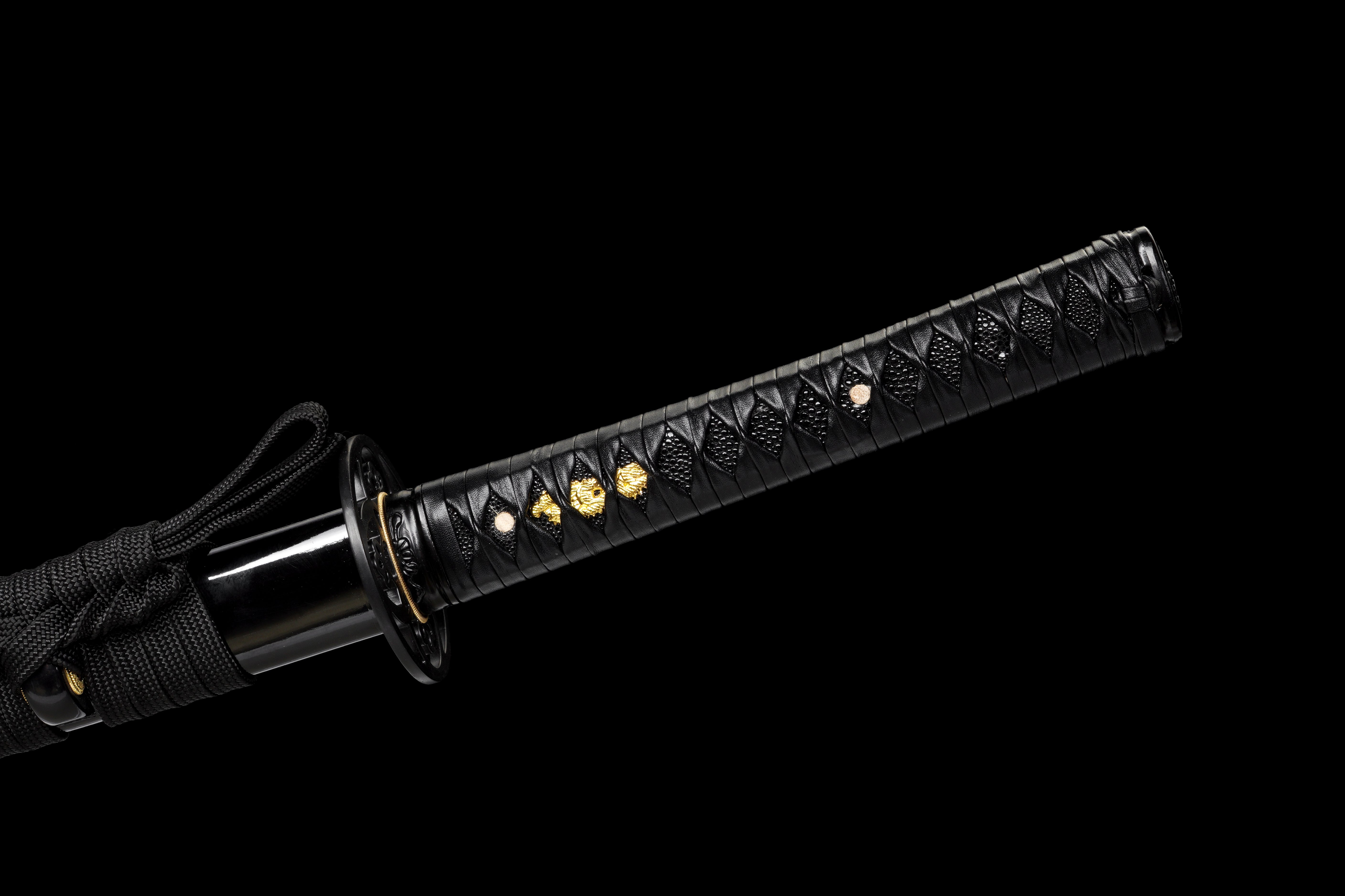 Katana Shadow Veil T10 Clay Tempered Blade with Black Lacquer Saya 影紗