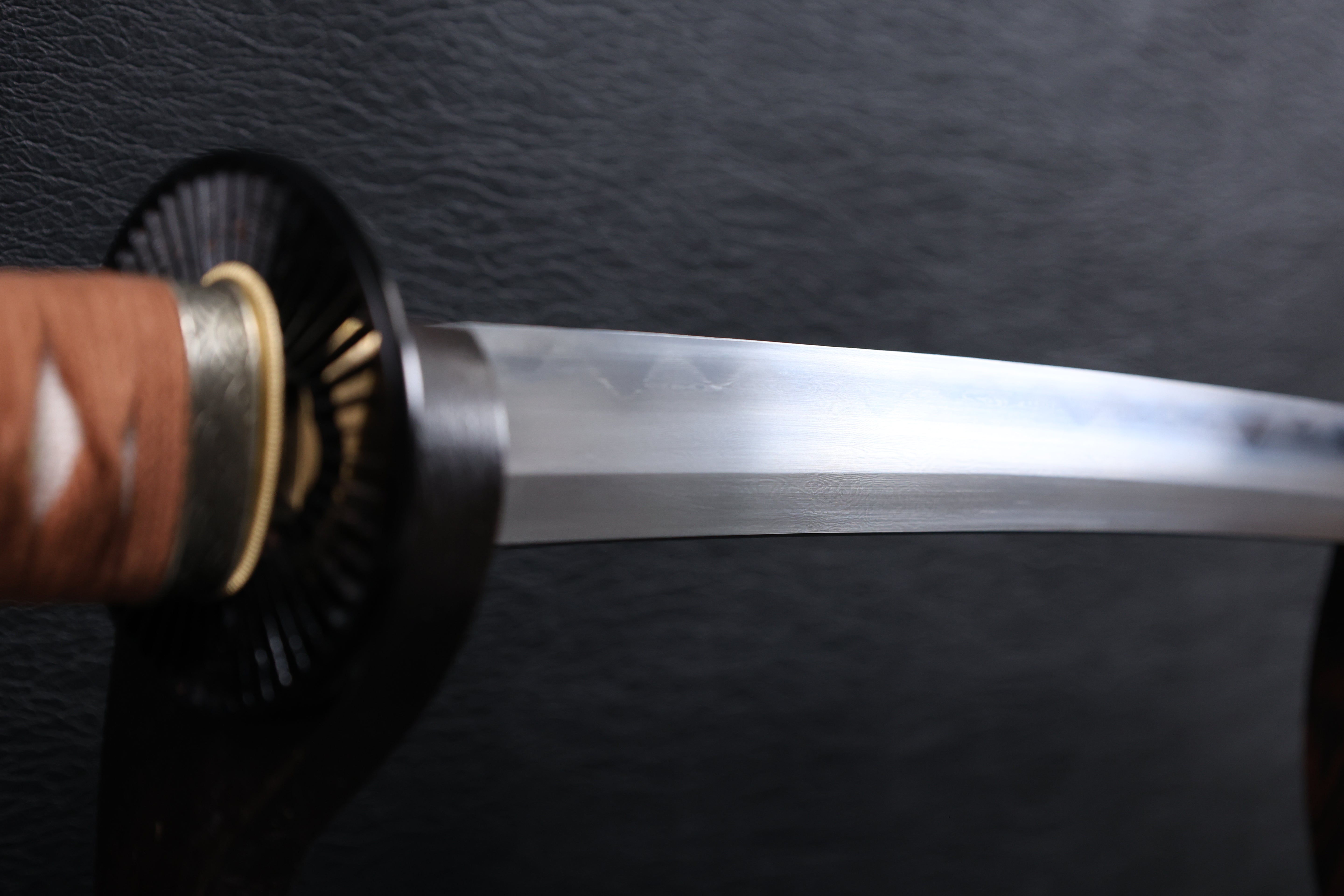 Katana Nobunaga Folded Steel Clay Tempered Blade with Notare Wave Hamon | KSA Hua