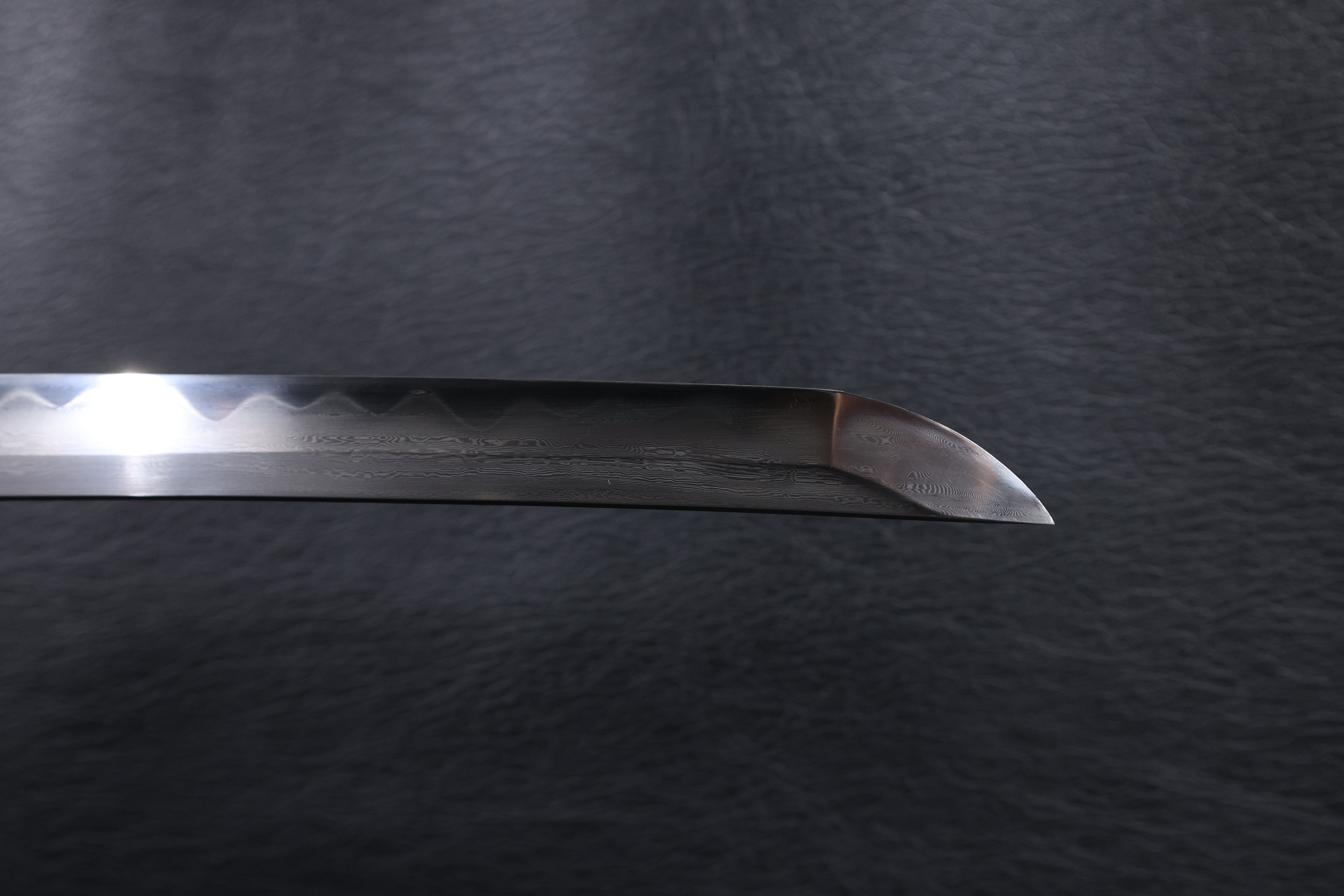 Katana Nobunaga Folded Steel Clay Tempered Blade with Notare Wave Hamon | KSA Hua