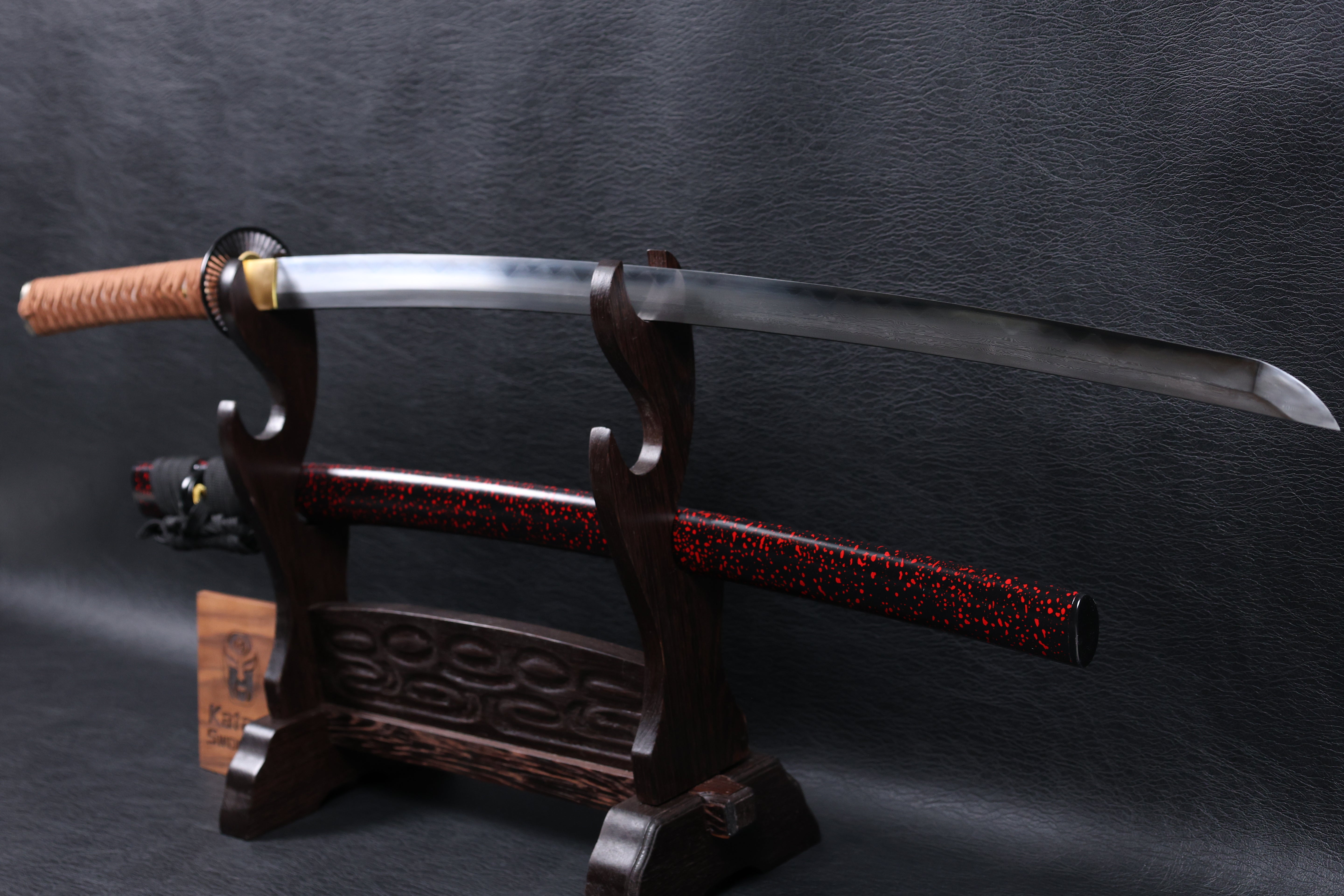 Katana Nobunaga Folded Steel Clay Tempered Blade with Notare Wave Hamon | KSA Hua