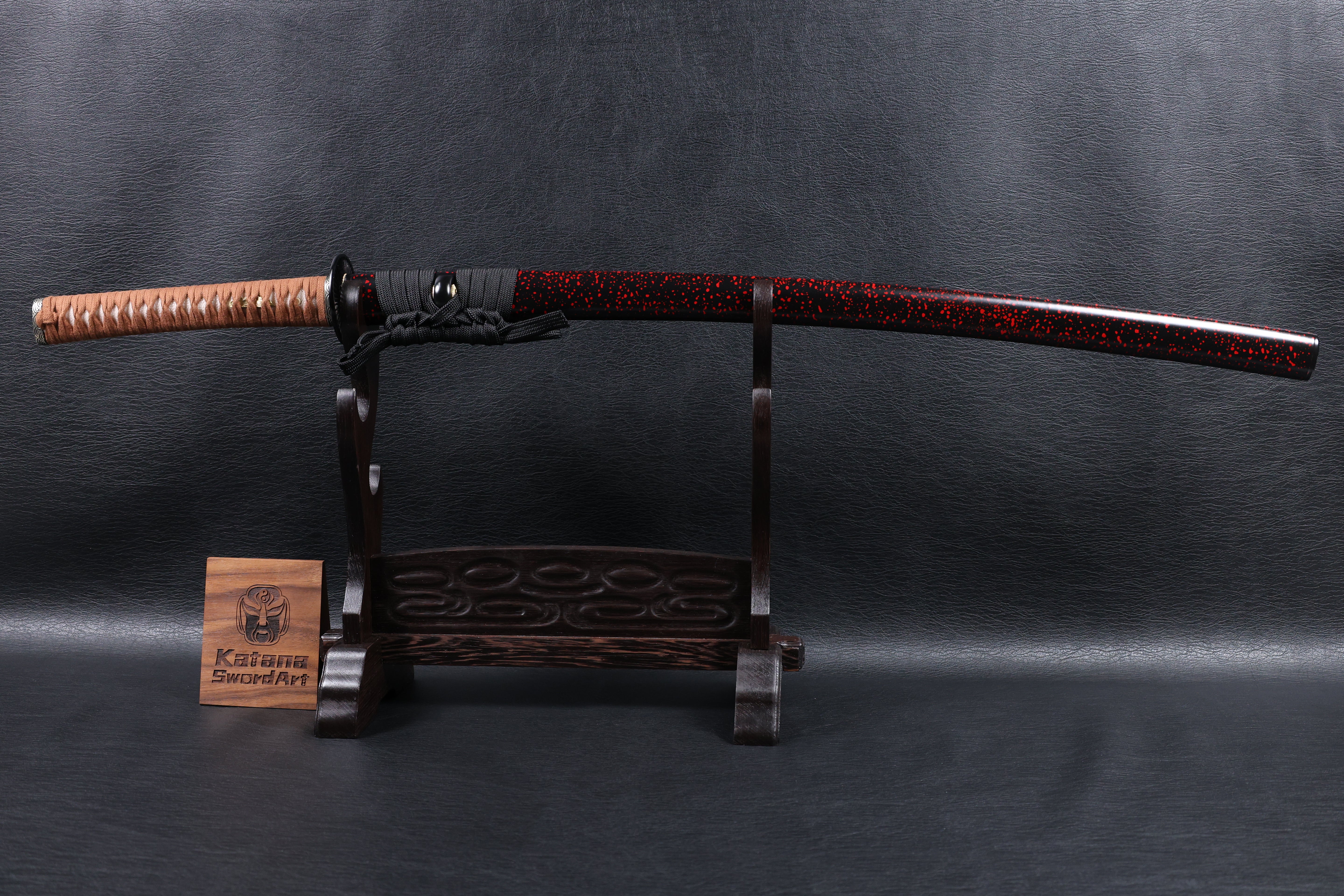 Katana Nobunaga Folded Steel Clay Tempered Blade with Notare Wave Hamon | KSA Hua