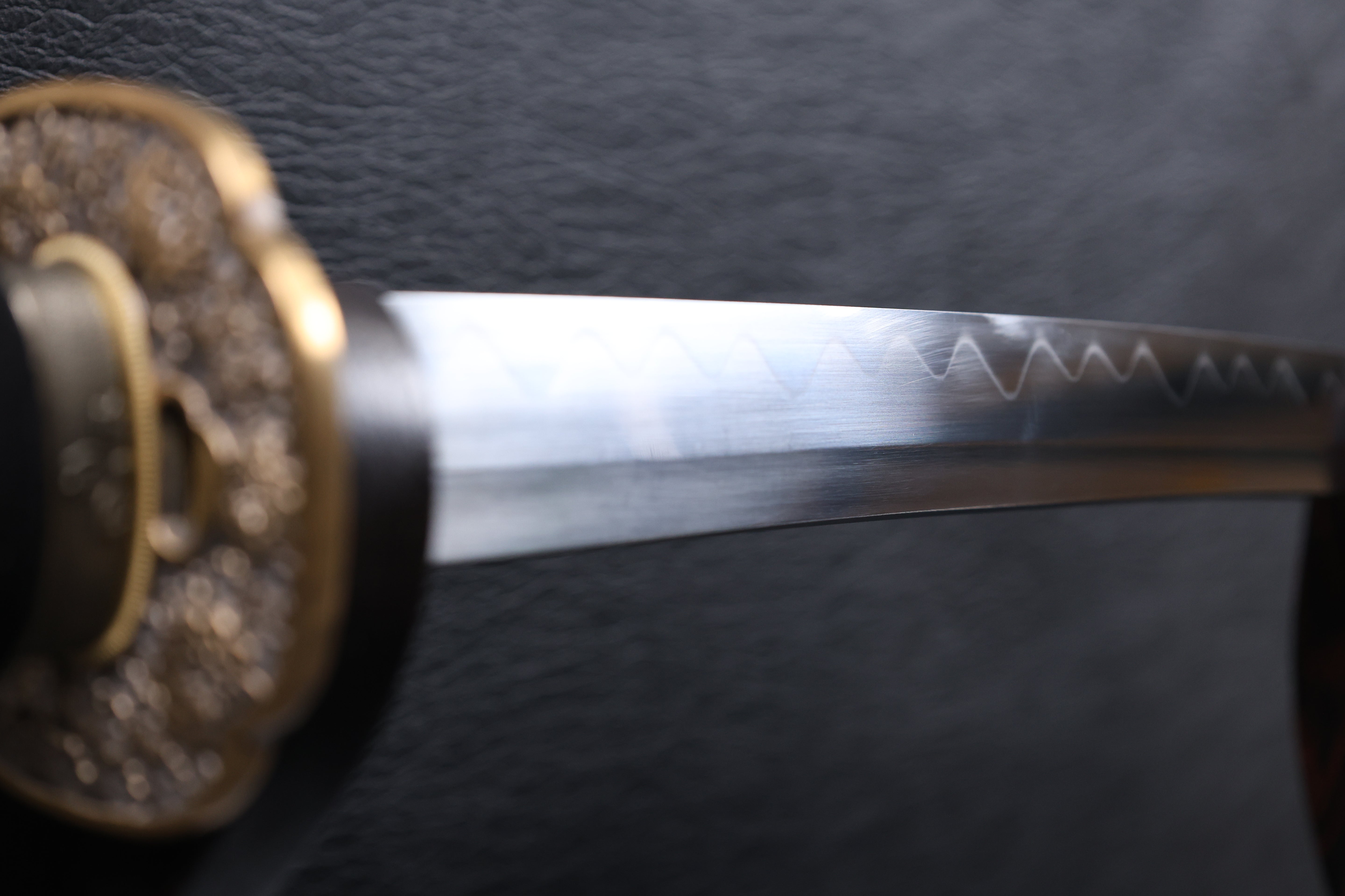 Katana Nobutsuna T10 Clay Tempered Blade with Notare Wave Hamon | KSA Huo