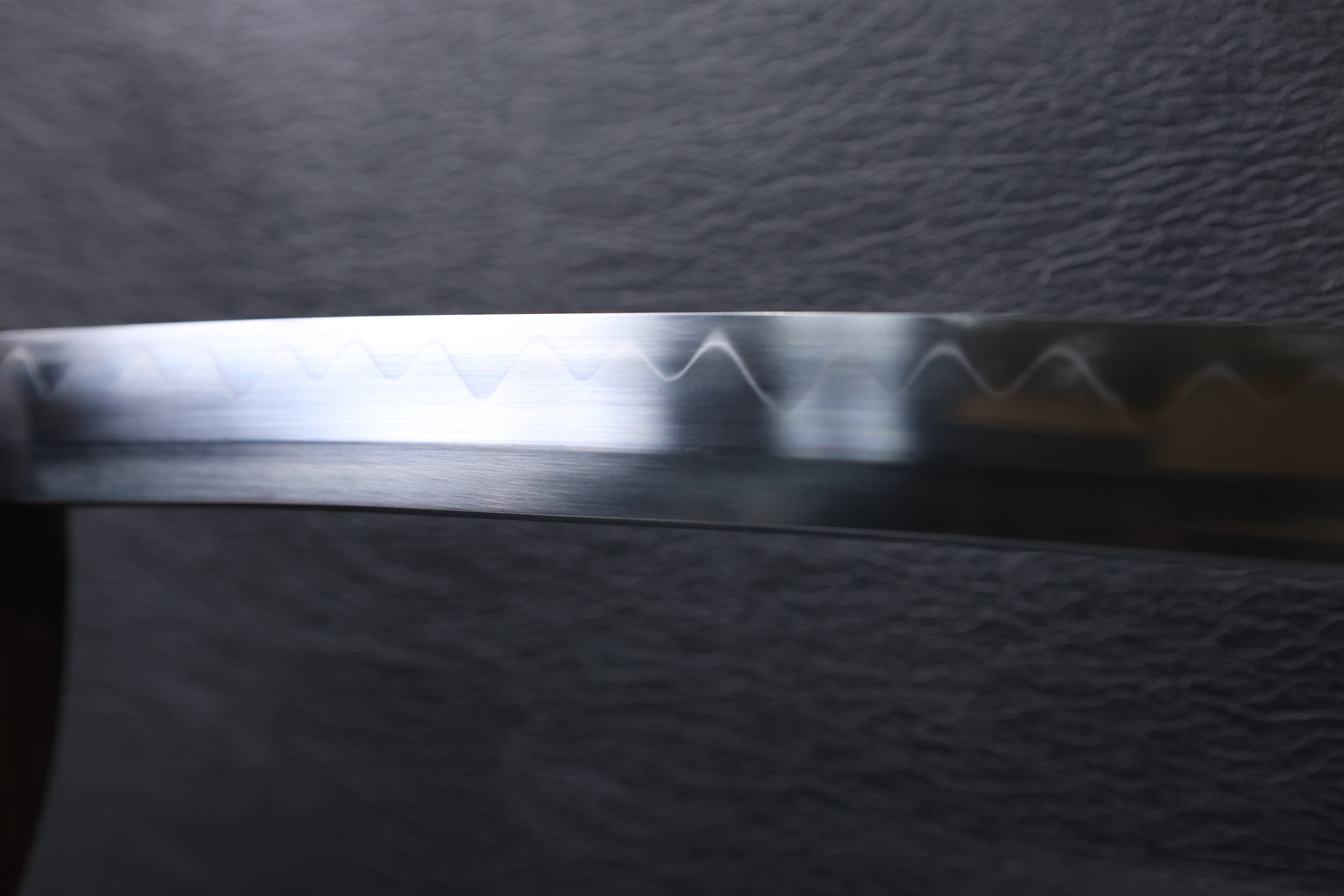 Katana Bokuden T10 Clay Tempered Blade with Notare Wave Hamon | KSA Huo