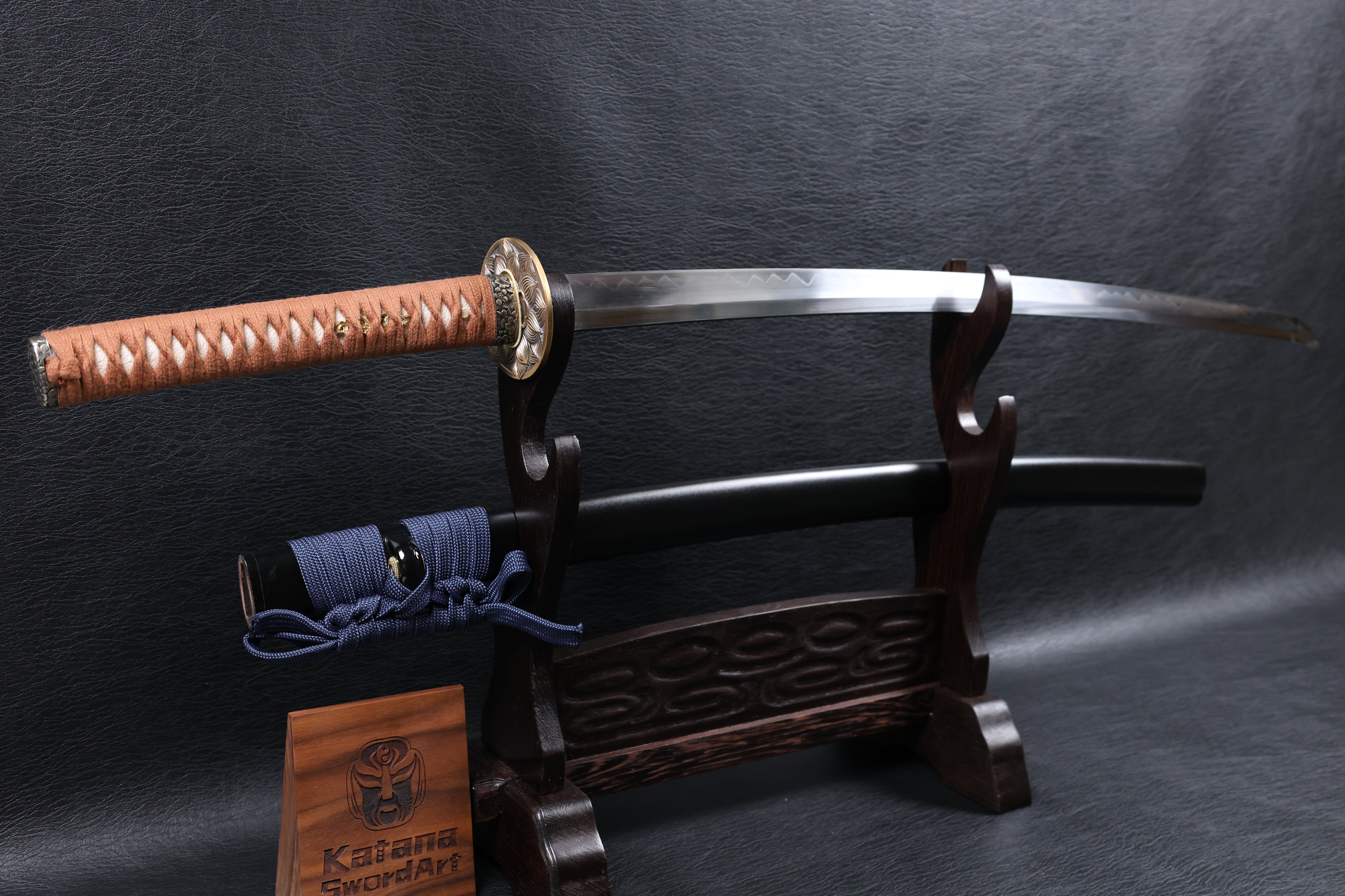 Katana Bokuden T10 Clay Tempered Blade with Notare Wave Hamon | KSA Huo
