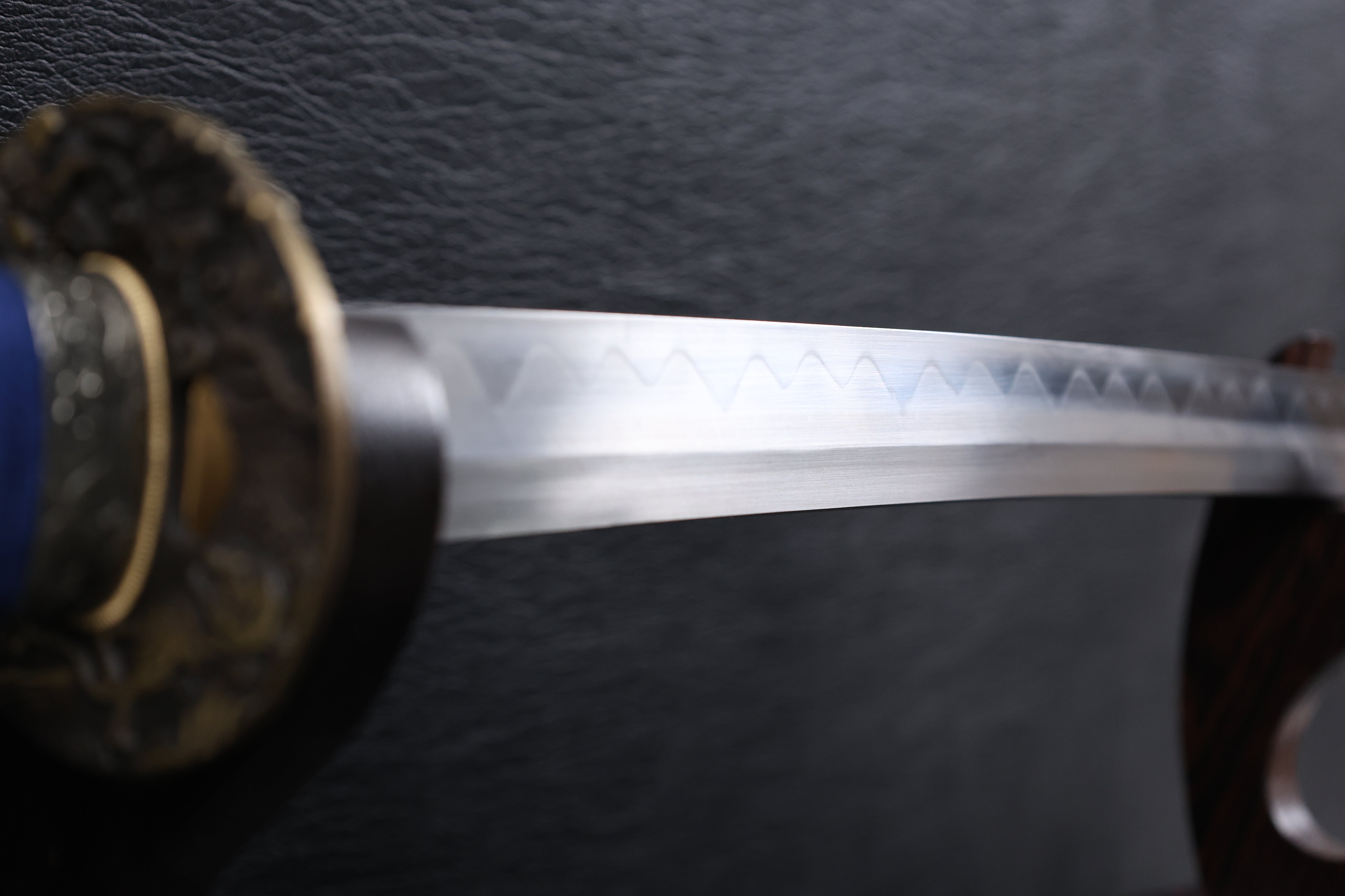 Katana Mitsunari T10 Clay Tempered Blade with Notare Wave Hamon | KSA Huo