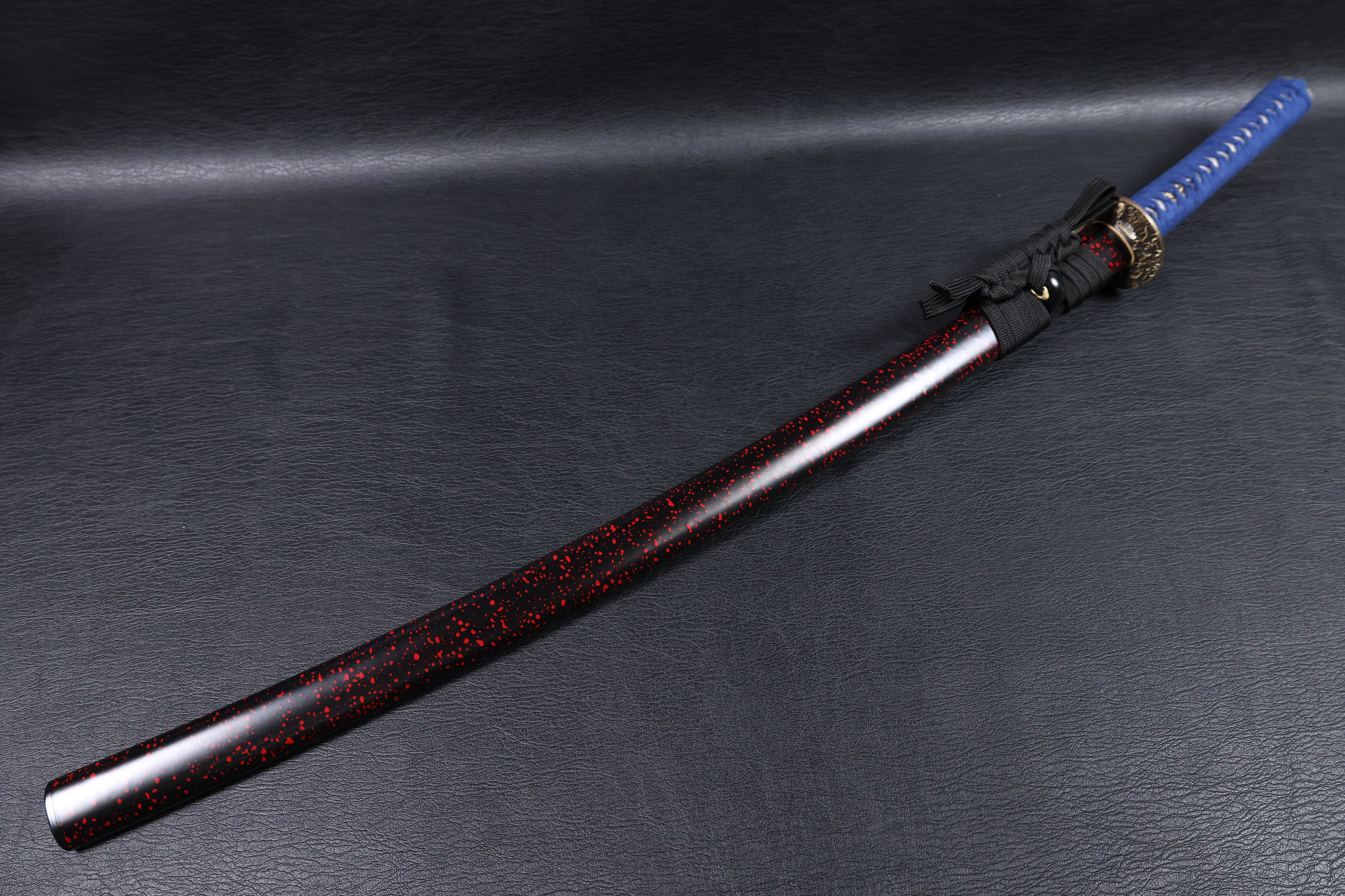 Katana Mitsunari T10 Clay Tempered Blade with Notare Wave Hamon | KSA Huo