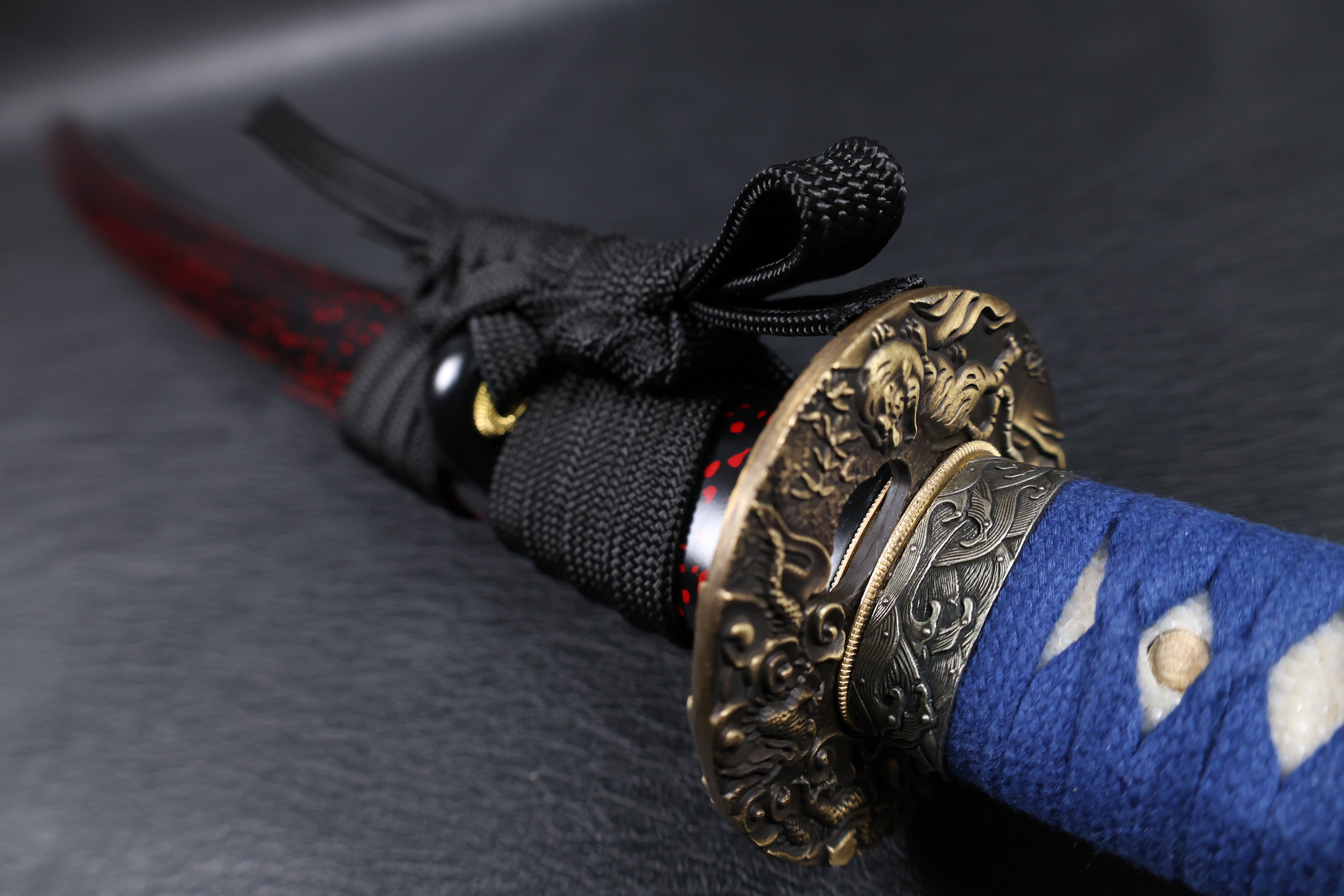 Katana Mitsunari T10 Clay Tempered Blade with Notare Wave Hamon | KSA Huo