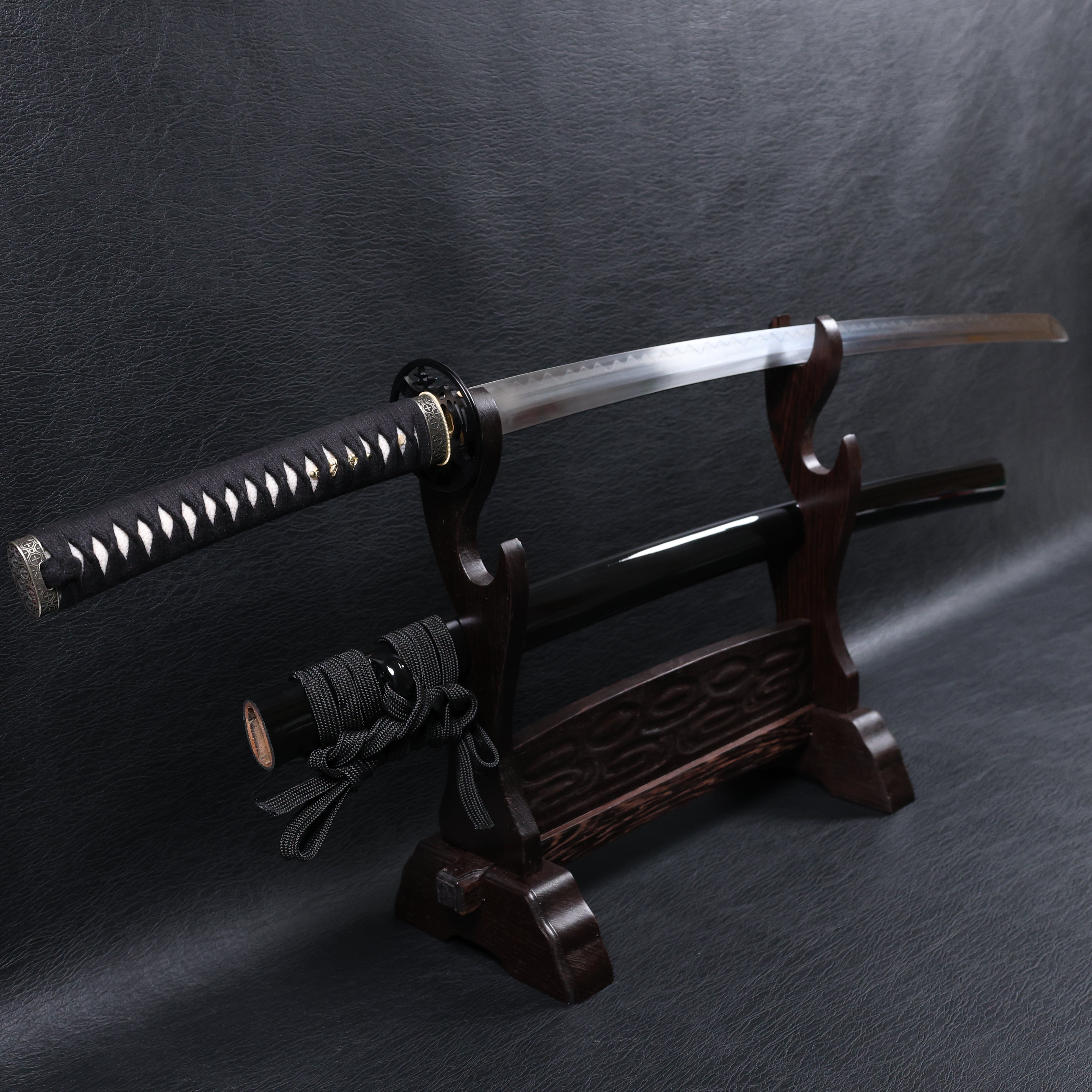 Katana Kiyomasa T10 Clay Tempered Blade with Notare Wave Hamon | KSA Huo