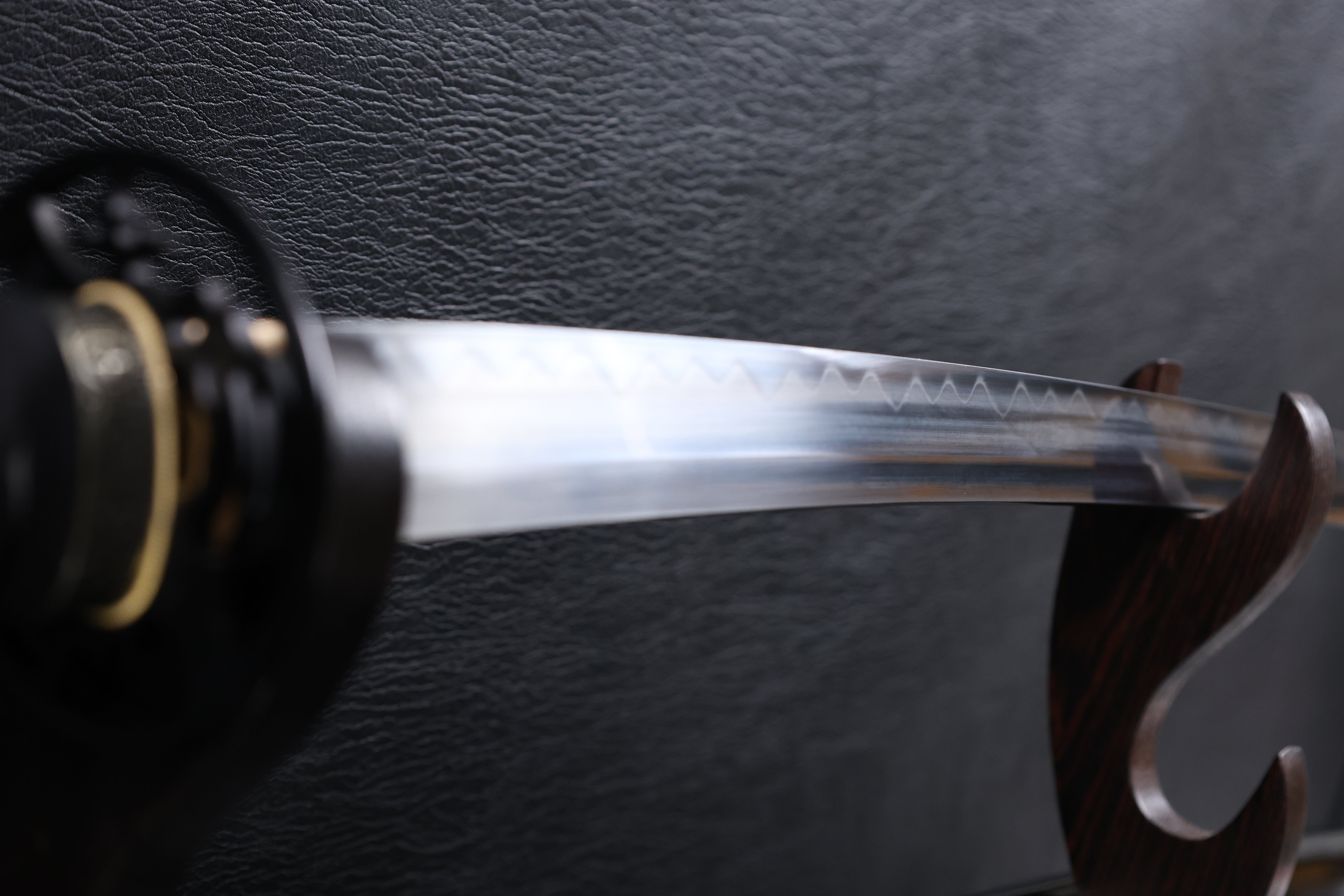 Katana Kiyomasa T10 Clay Tempered Blade with Notare Wave Hamon | KSA Huo