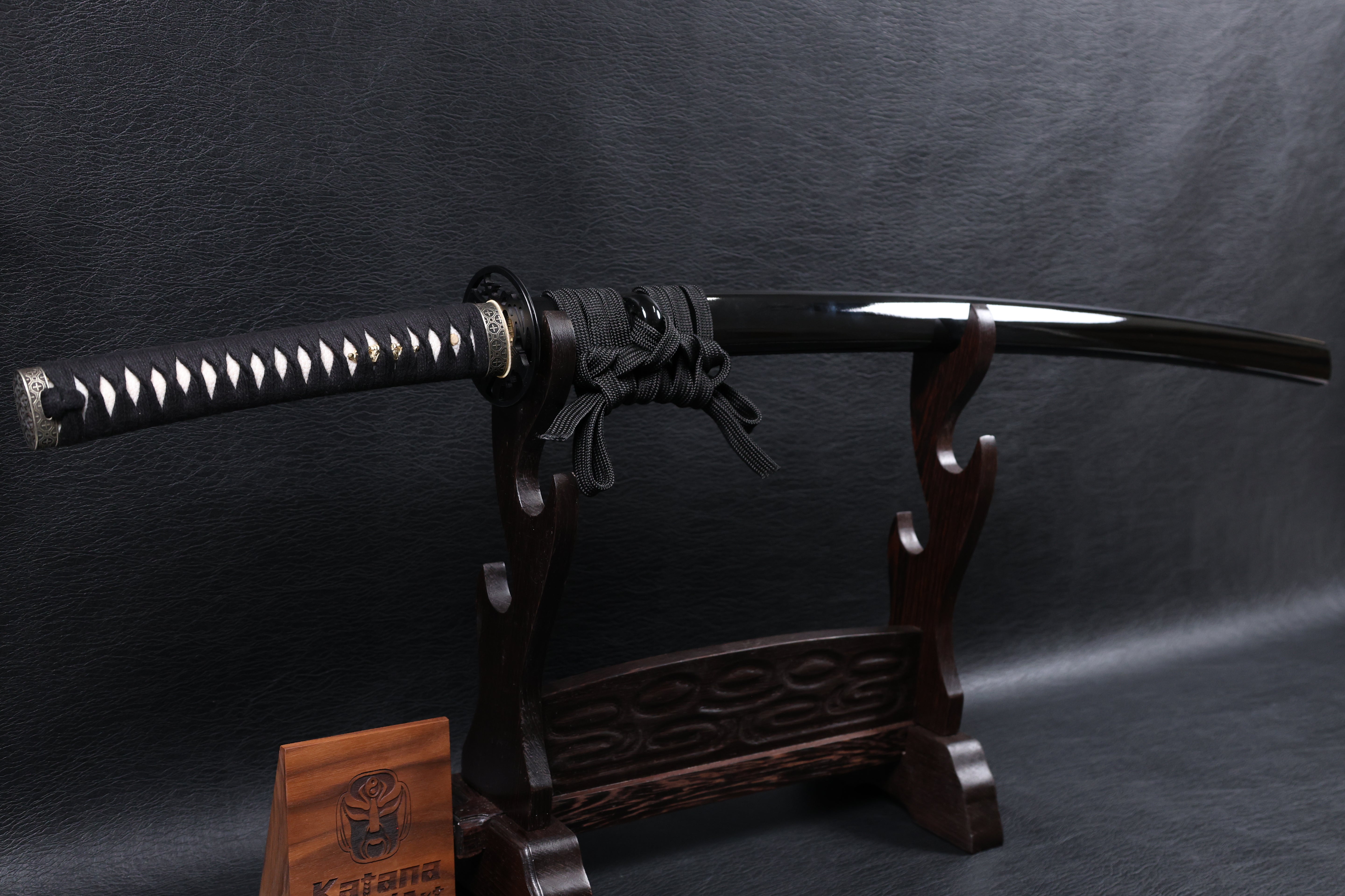 Katana Kiyomasa T10 Clay Tempered Blade with Notare Wave Hamon | KSA Huo