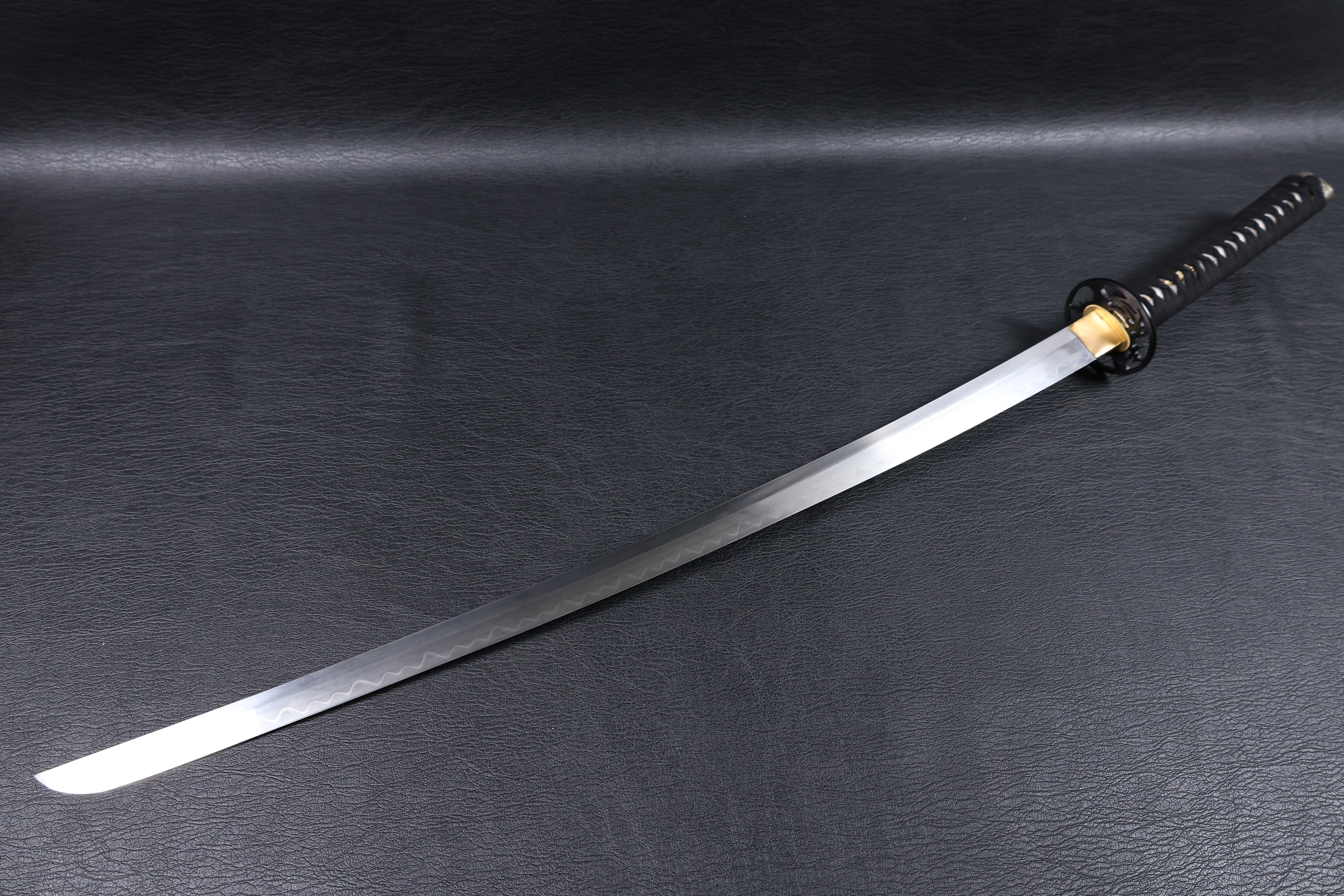 Katana Kiyomasa T10 Clay Tempered Blade with Notare Wave Hamon | KSA Huo